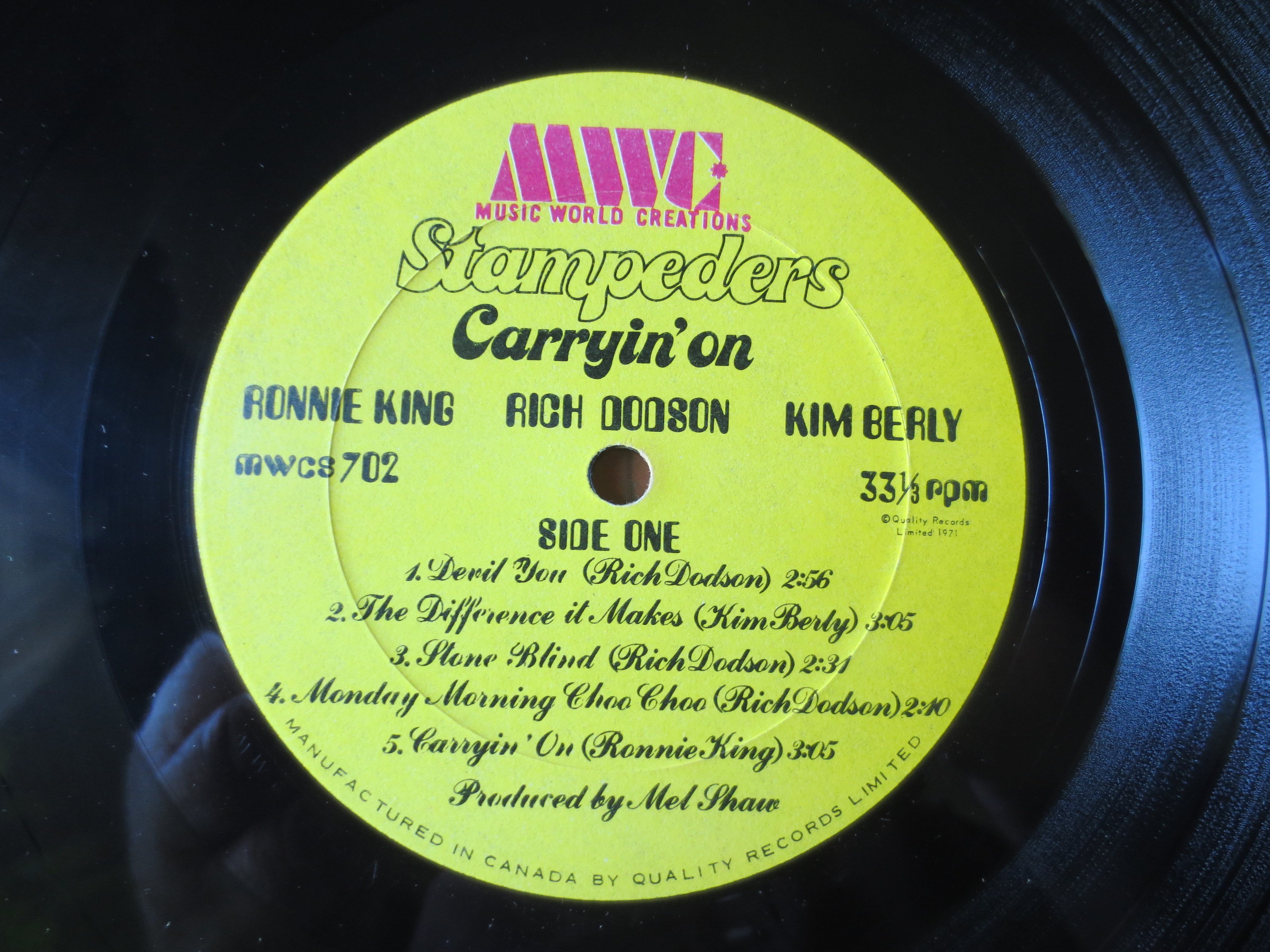 The Stampeders – Carryin' On (1972) Vinyl LP