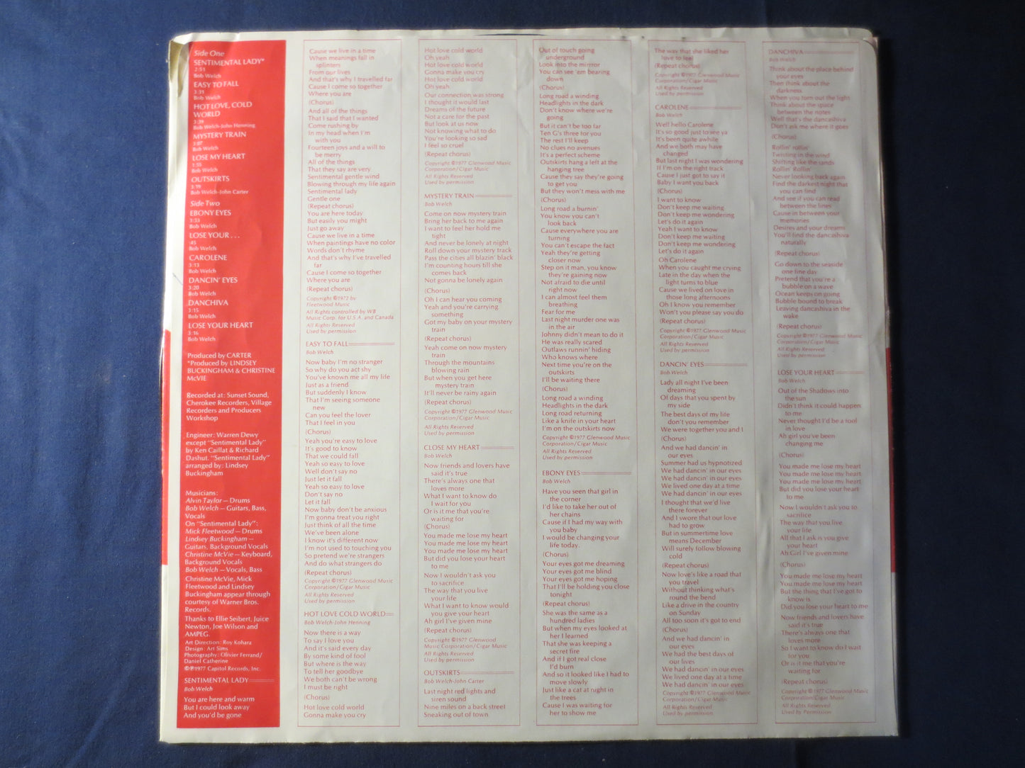 BOB WELCH, French KISS, Bob Welch Record, Bob Welch Album, Bob Welch Lp, Rock Record, Vinyl Record, Rock Vinyl, 1977 Record