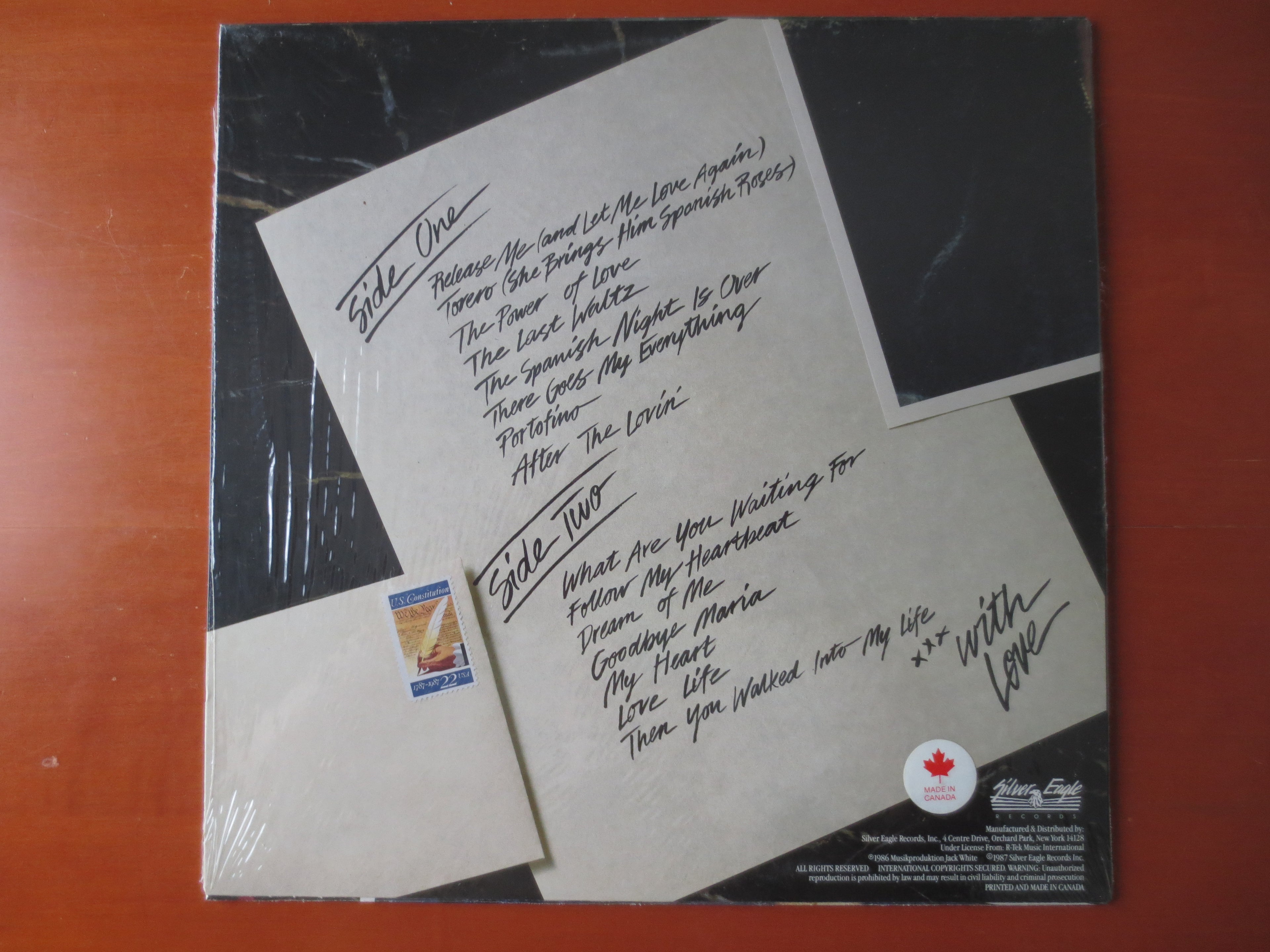 Engelbert Humperdinck – With Love (1986) Vinyl LP
