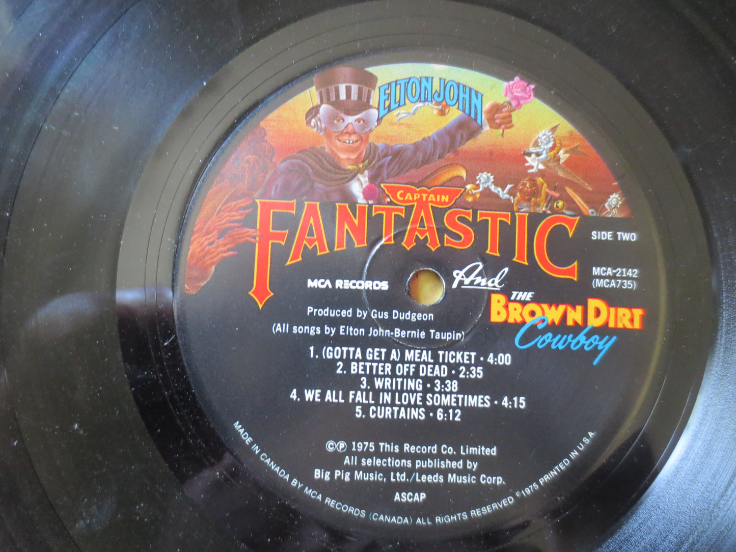 ELTON JOHN, Captain FANTASTIC, Vintage Vinyl, Record Vinyl, Records, Vinyl Records, Vinyl, Pop Records, lps, 1975 Records