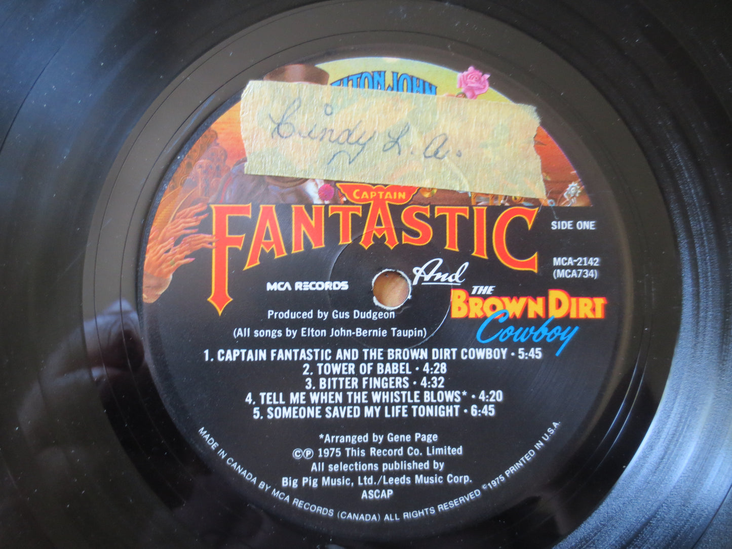 ELTON JOHN, Captain FANTASTIC, Vintage Vinyl, Record Vinyl, Records, Vinyl Records, Vinyl, Pop Records, lps, 1975 Records