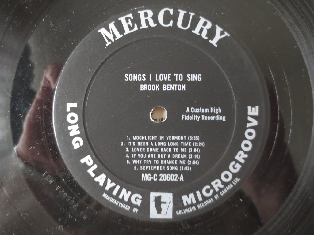 Brook Benton – Songs I Love to Sing (1960) Vinyl LP