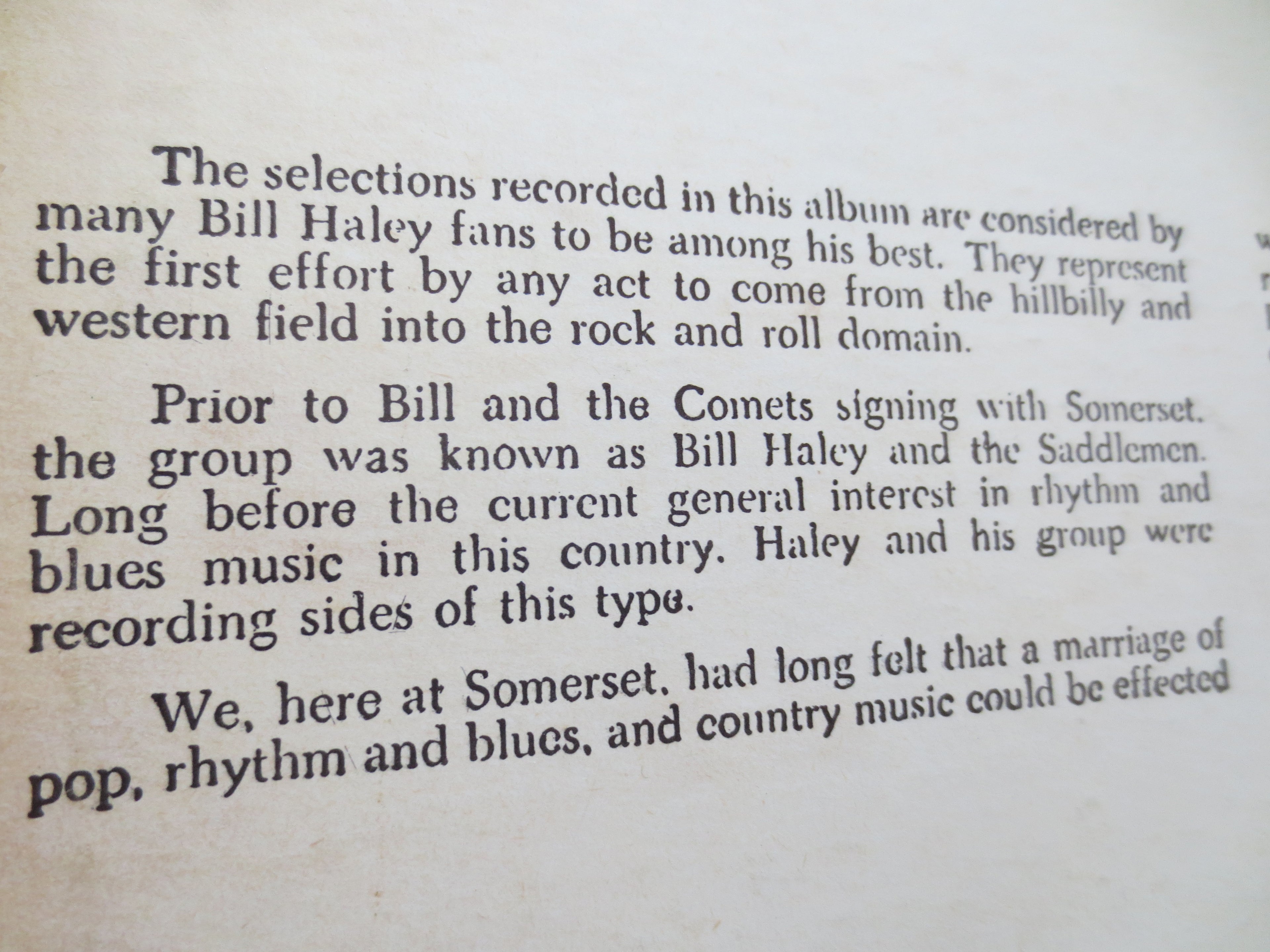 BILL HALEY & The Comets, Rock With, Vintage Album, 1957 Record, Vinyl LP