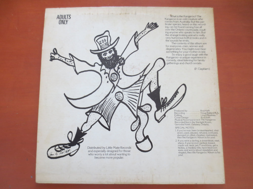The KANGAROO, Restricted Adult Humor, Vintage Comedy Album, 1970 Record, Vinyl Lp