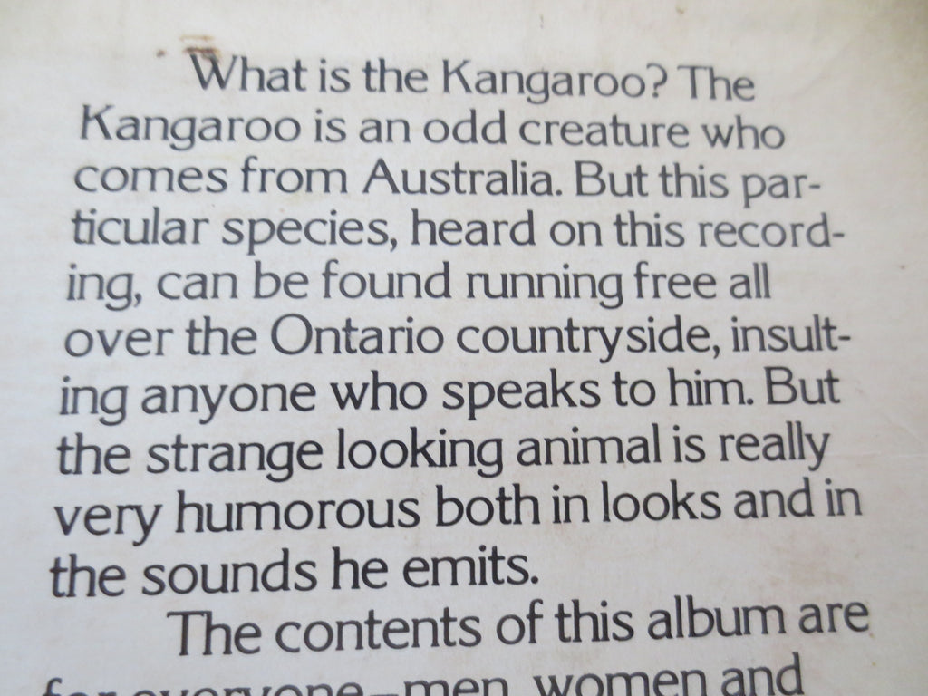 The KANGAROO, Restricted Adult Humor, Vintage Comedy Album, 1970 Record, Vinyl Lp