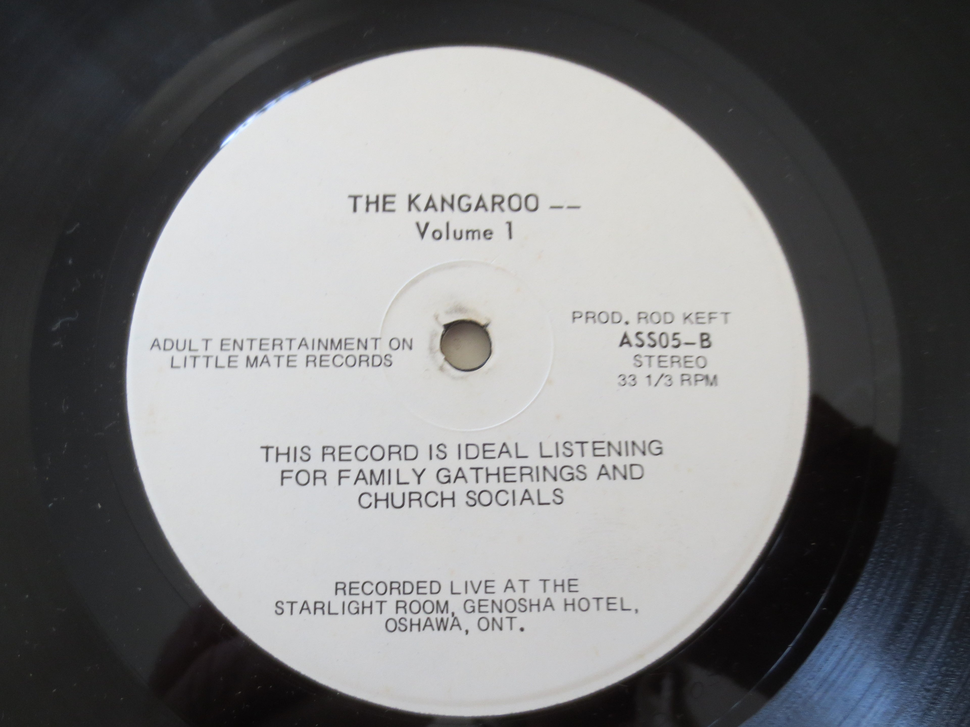 The KANGAROO, Restricted Adult Humor, Vintage Comedy Album, 1970 Record, Vinyl Lp