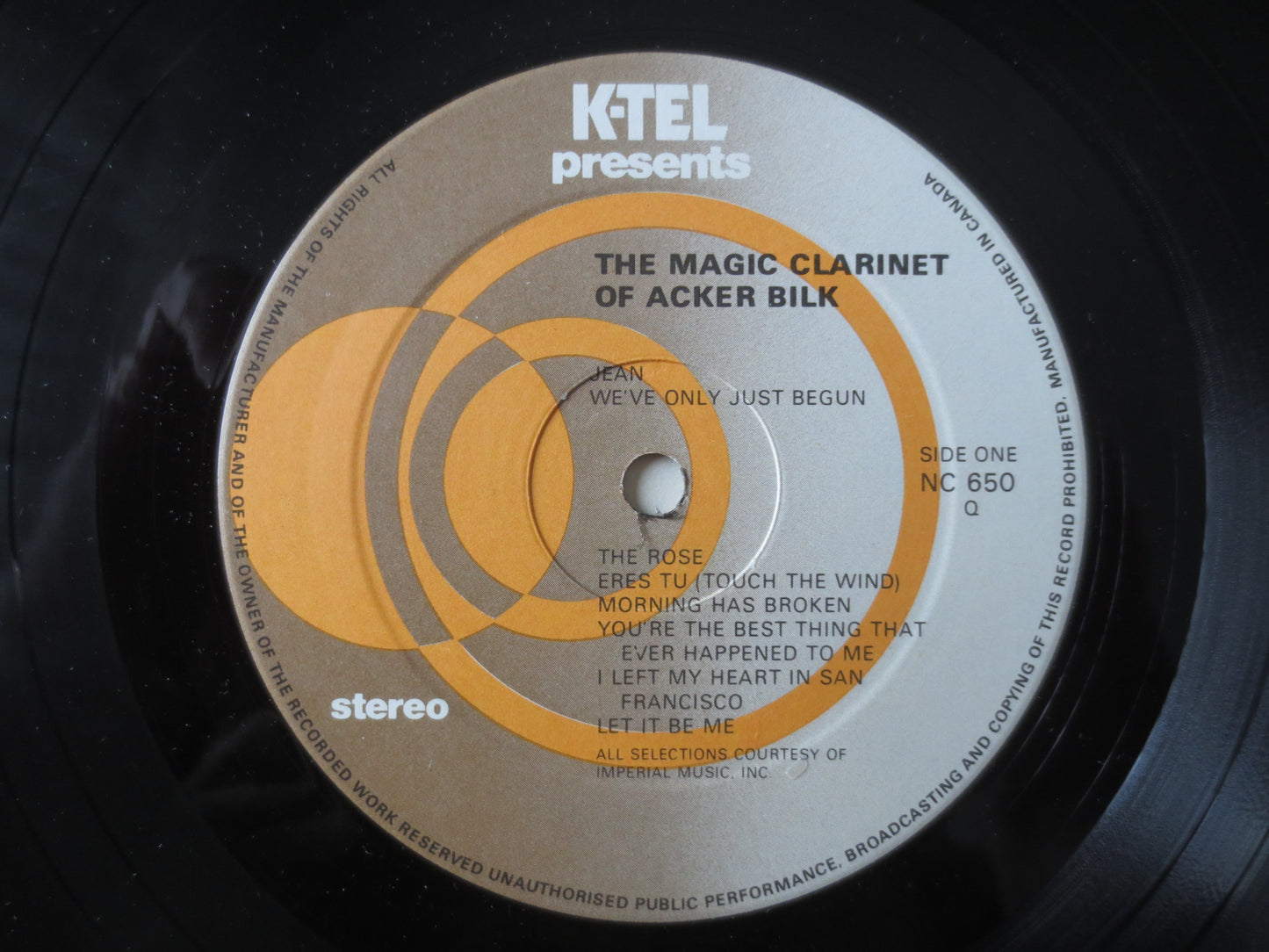 K-Tel RECORDS, ACKER BILK, K-Tel Album, K-Tel Vinyl, K-Tel Lp, Acker Bilk Record, Vinyl, Vintage Vinyl, Lps, 1983 Records