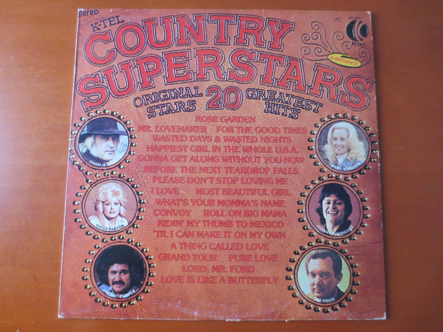 K-Tel RECORDS, Country SUPERSTARS, K-Tel Album, K-Tel Vinyl, K-Tel Lp, Country Records, Vinyl, Vintage Vinyl, 1976 Records
