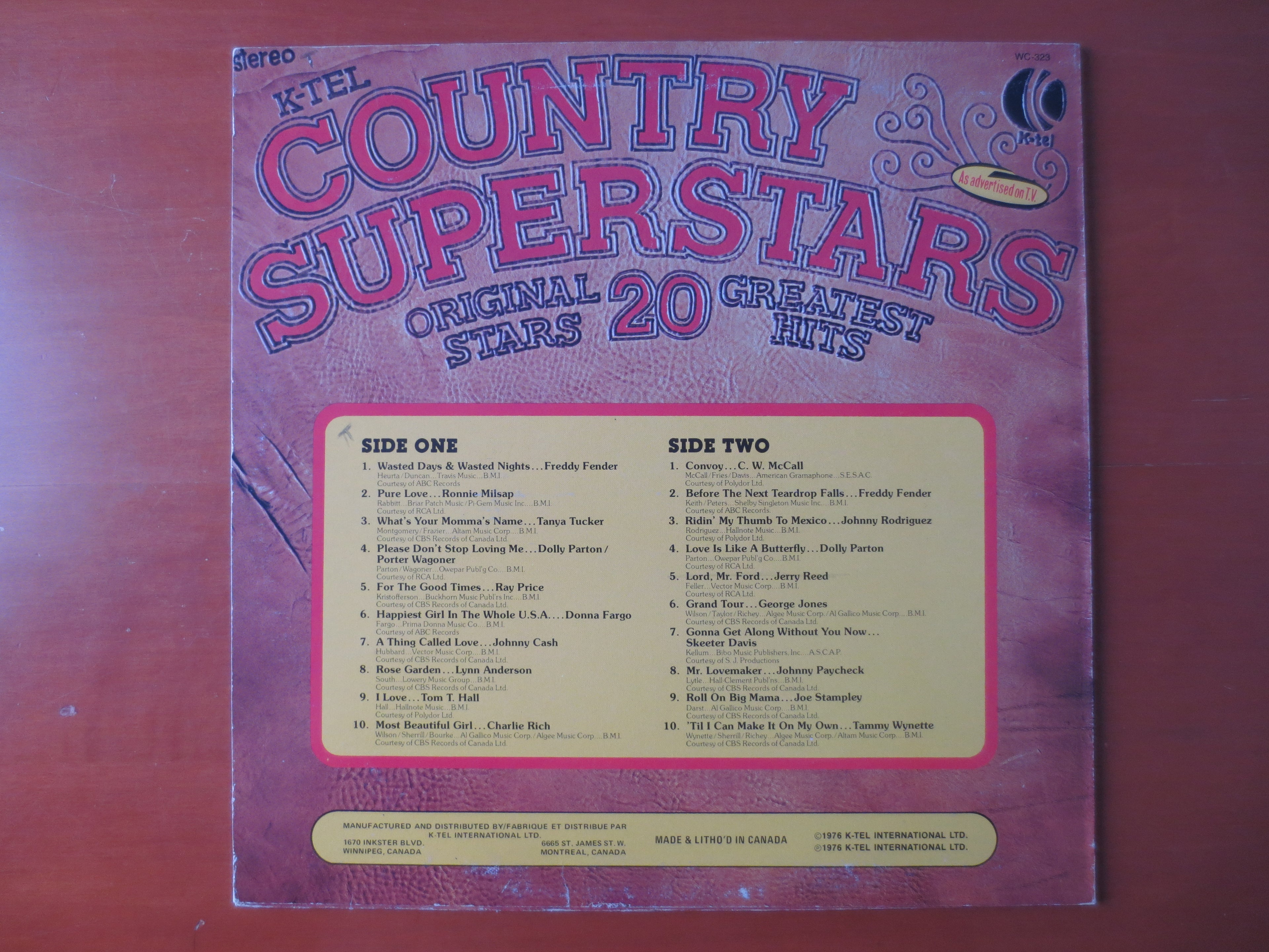 Various Artists – Country Superstars (1976) Vinyl LP