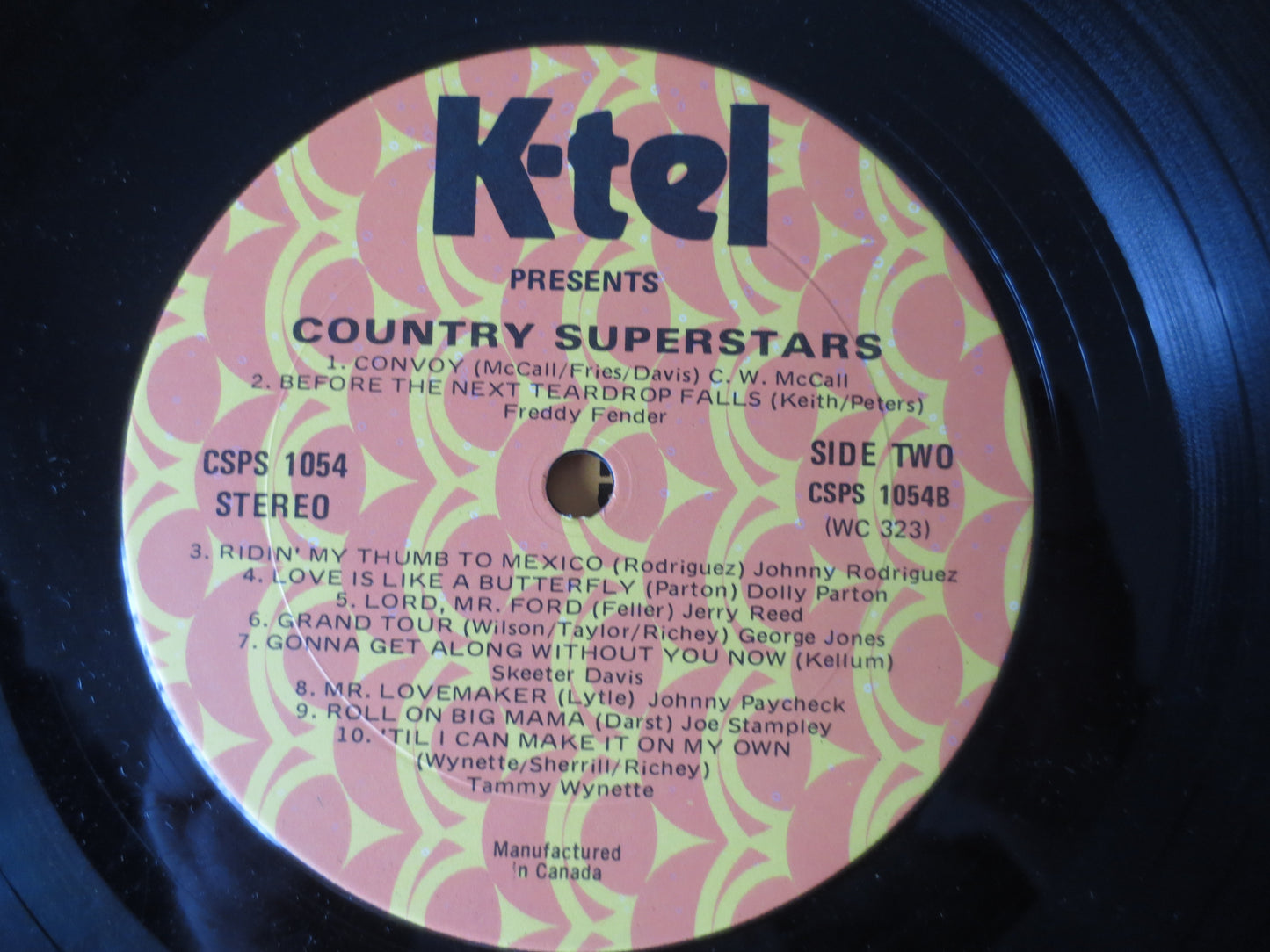 K-Tel RECORDS, Country SUPERSTARS, K-Tel Album, K-Tel Vinyl, K-Tel Lp, Country Records, Vinyl, Vintage Vinyl, 1976 Records