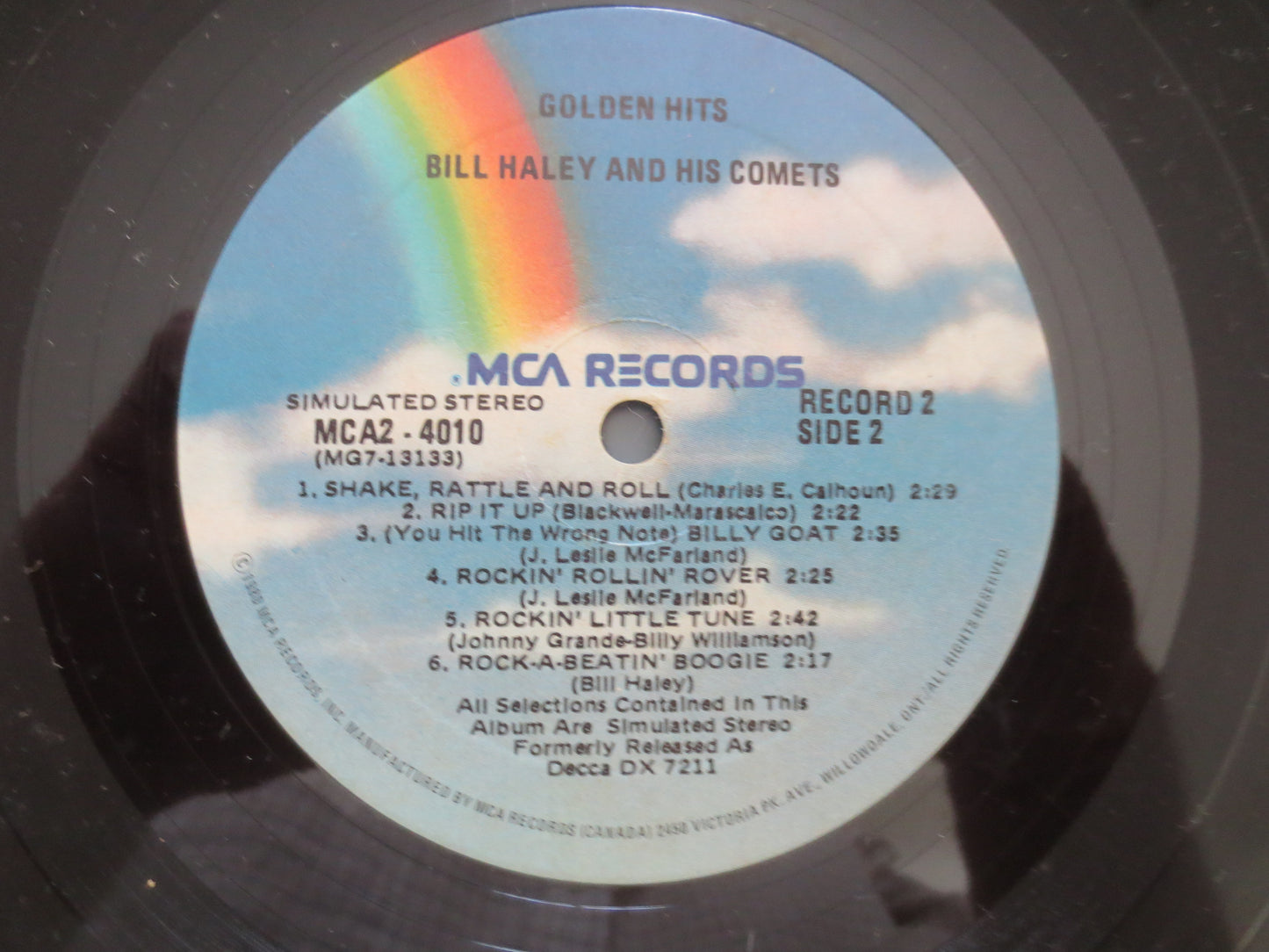BILL HALEY, and the COMETS, Golden Hits, 2 Records, Rock and Roll, Bill Haley Record, Bill Haley Lp, Rock Lp, 1972 Records
