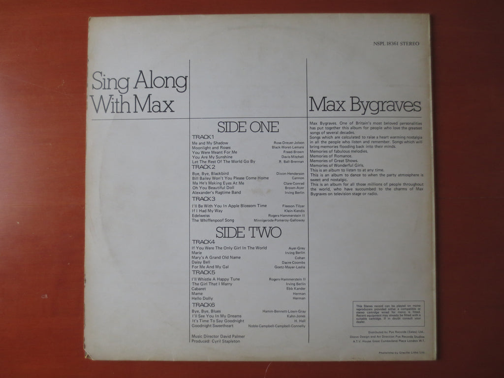 Max Bygraves – Sing Along With Max (1971) Vinyl LP