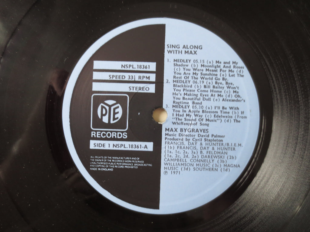 Max Bygraves – Sing Along With Max (1971) Vinyl LP