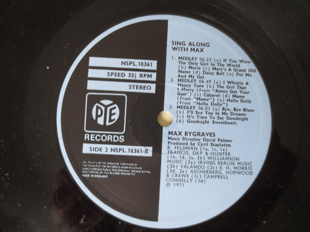Max Bygraves – Sing Along With Max (1971) Vinyl LP
