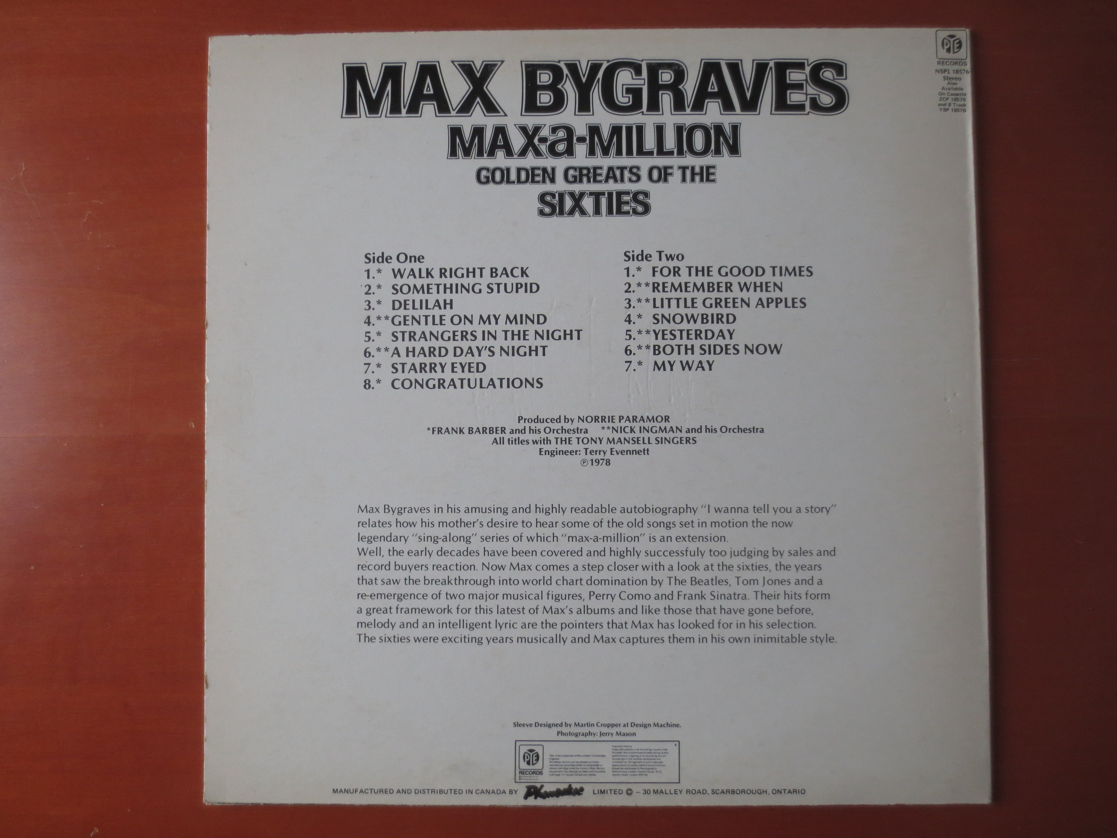 Max Bygraves – Max-a-Million (1978) Vinyl LP