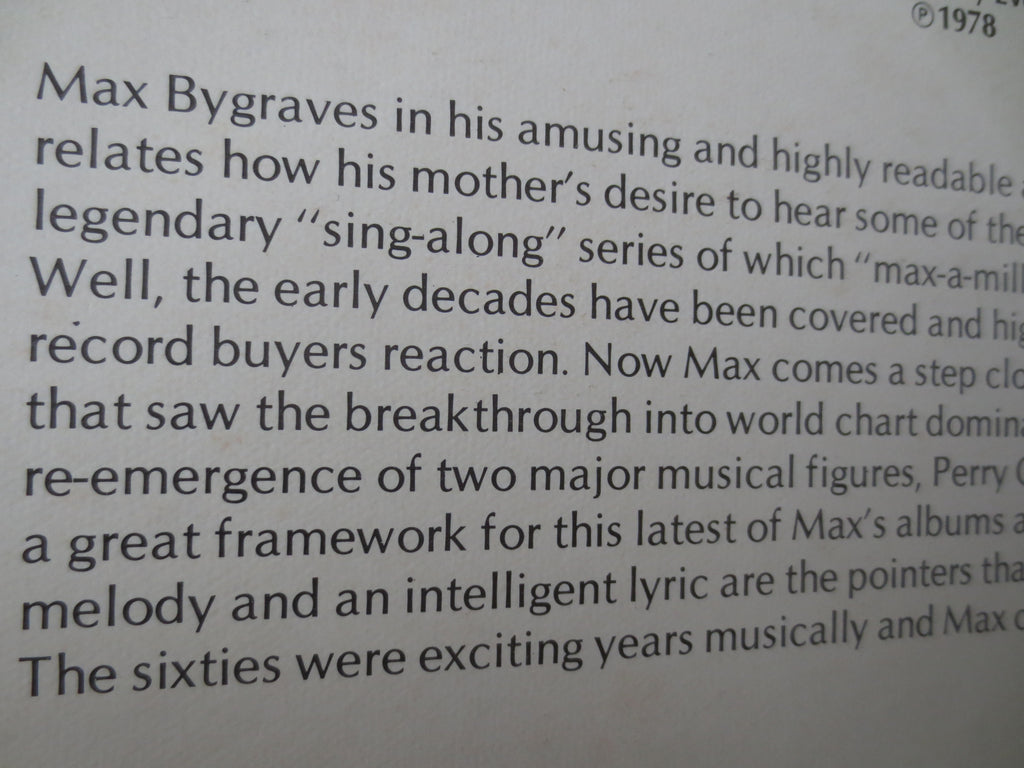 Max Bygraves – Max-a-Million (1978) Vinyl LP