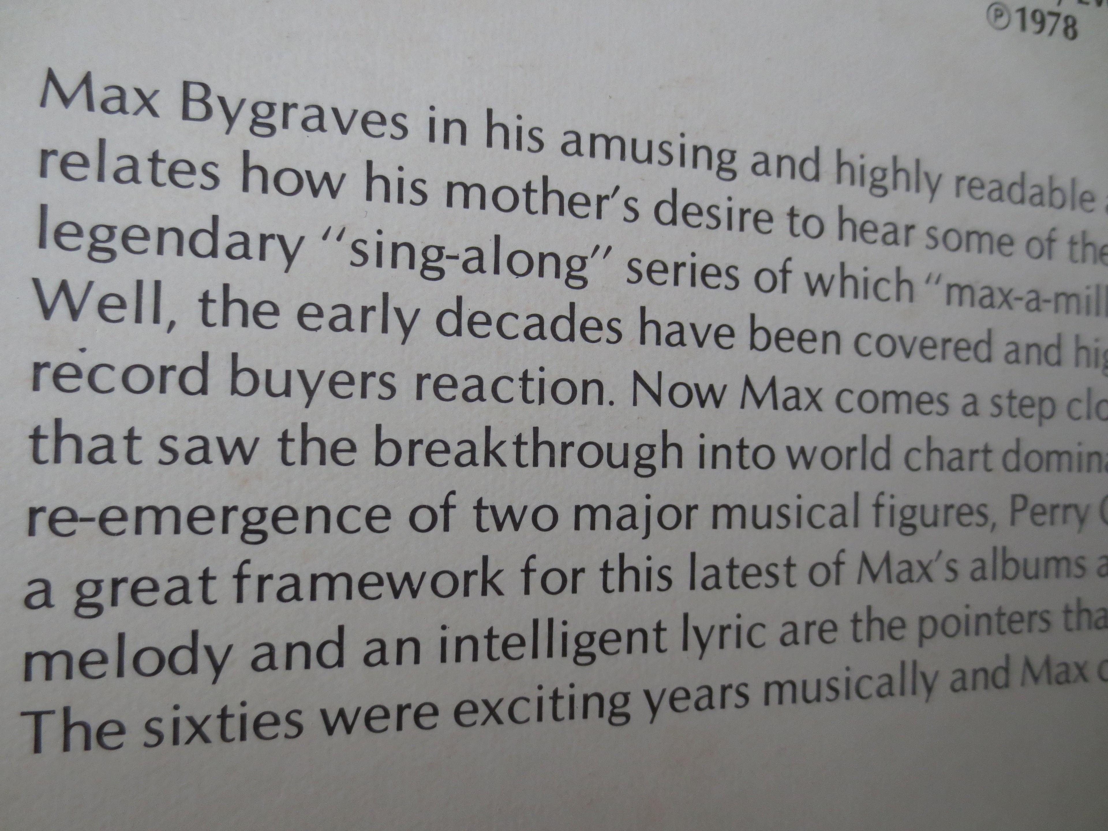 Max Bygraves – Max-a-Million (1978) Vinyl LP