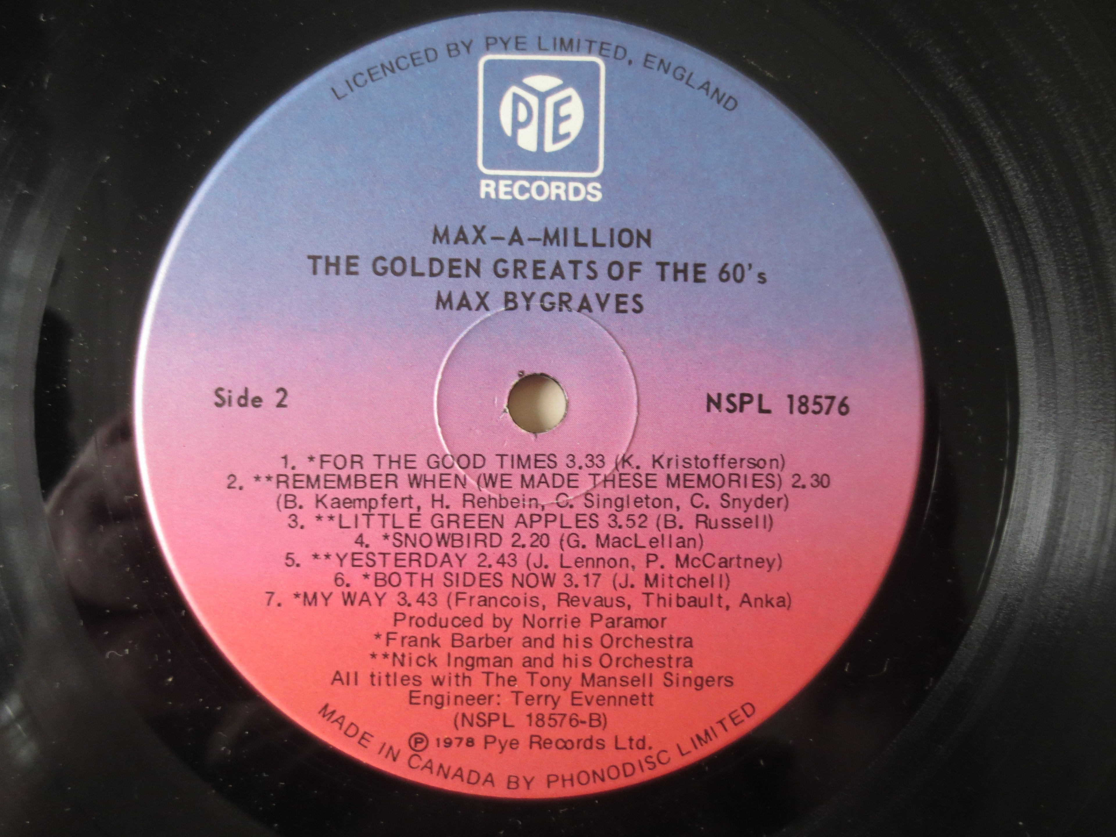 Max Bygraves – Max-a-Million (1978) Vinyl LP