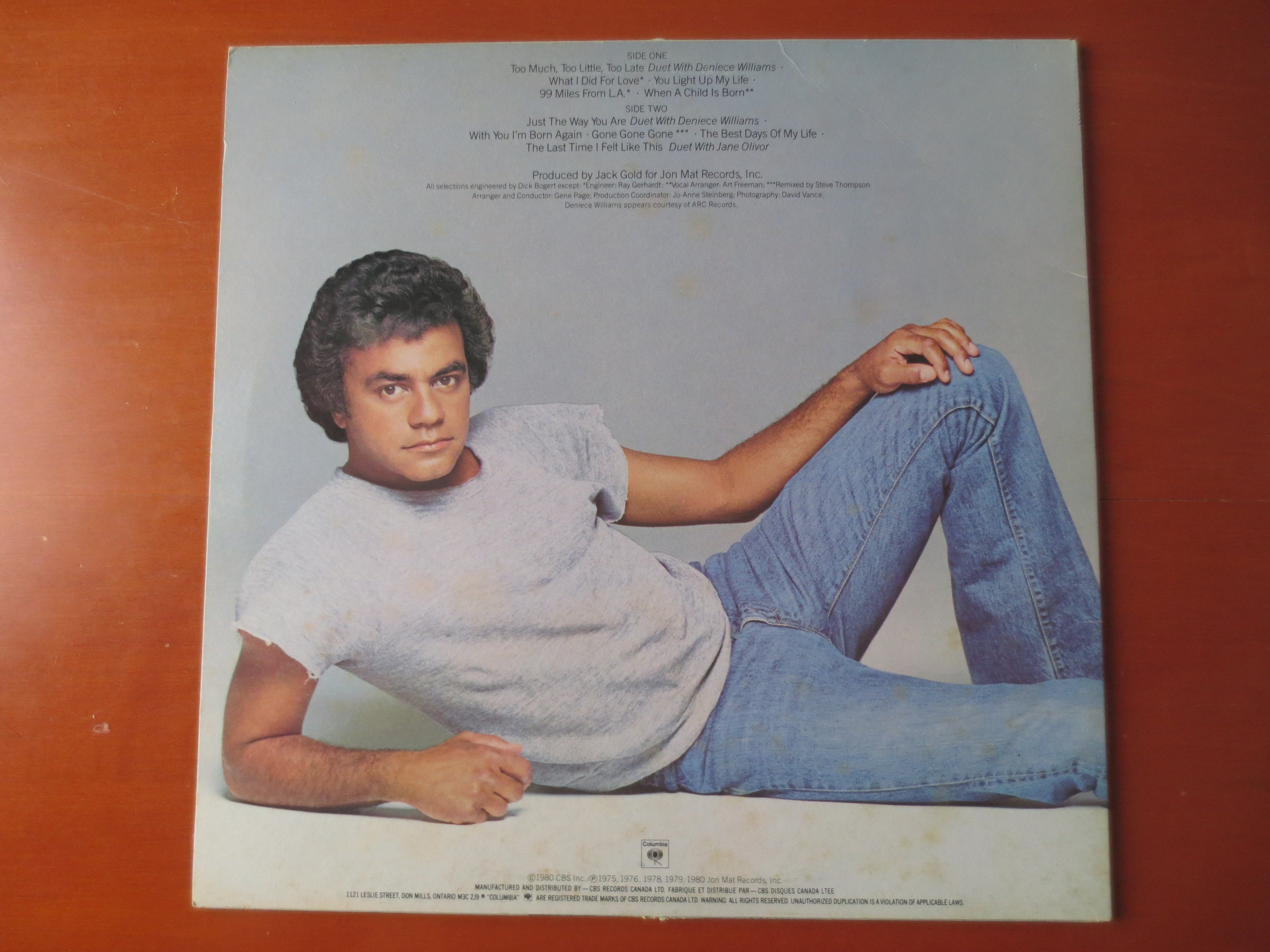 Johnny Mathis – The Best of Johnny Mathis (1980) Vinyl LP