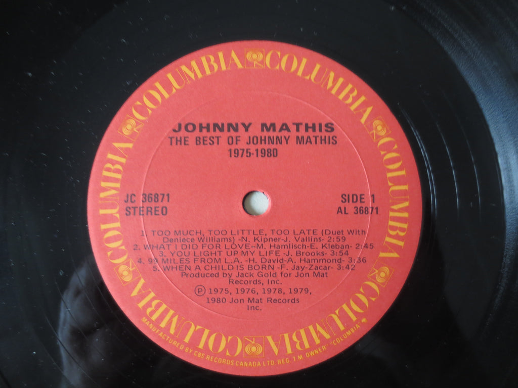 Johnny Mathis – The Best of Johnny Mathis (1980) Vinyl LP