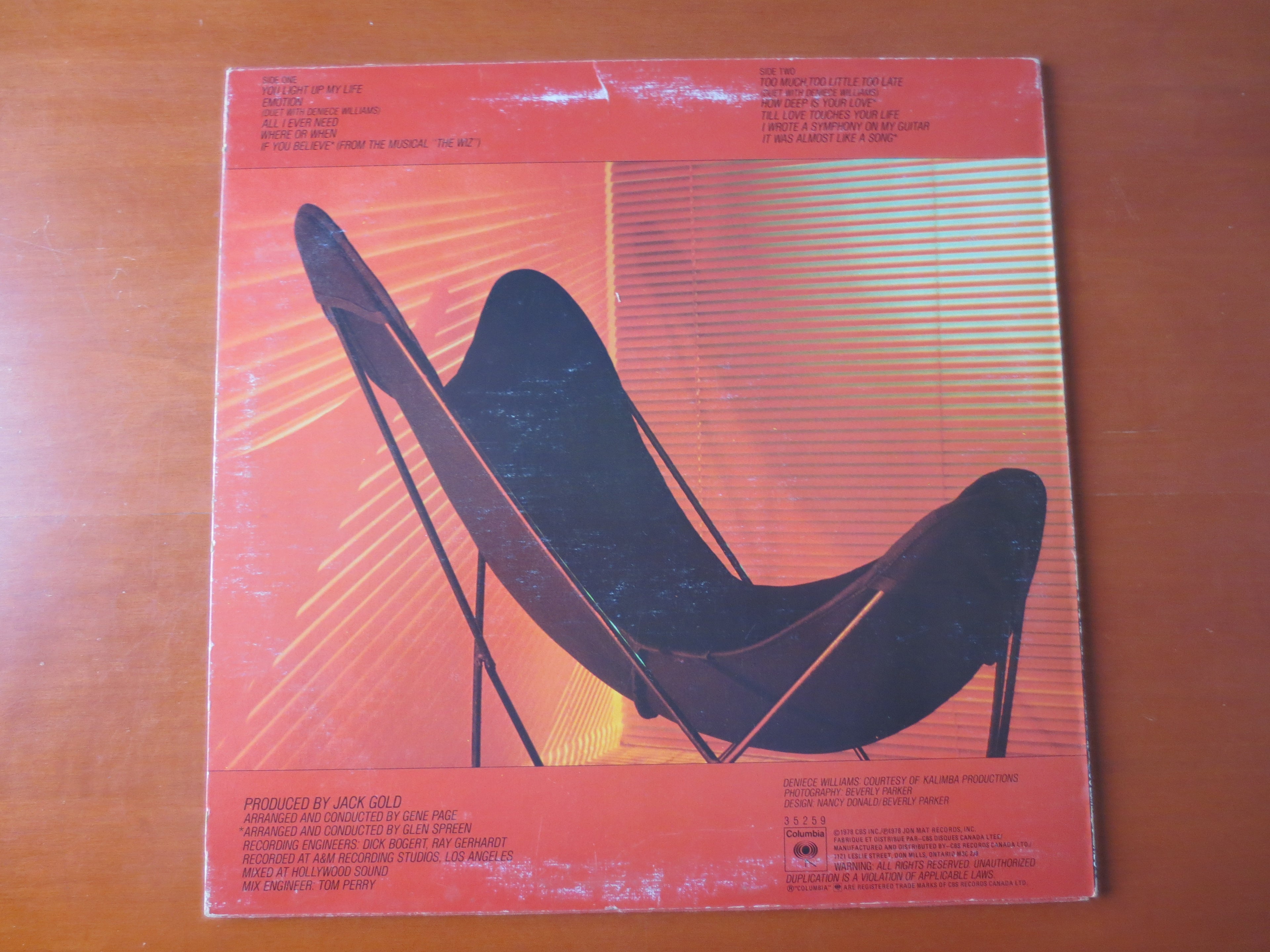 Johnny Mathis – You Light Up My Life (1978) Vinyl LP