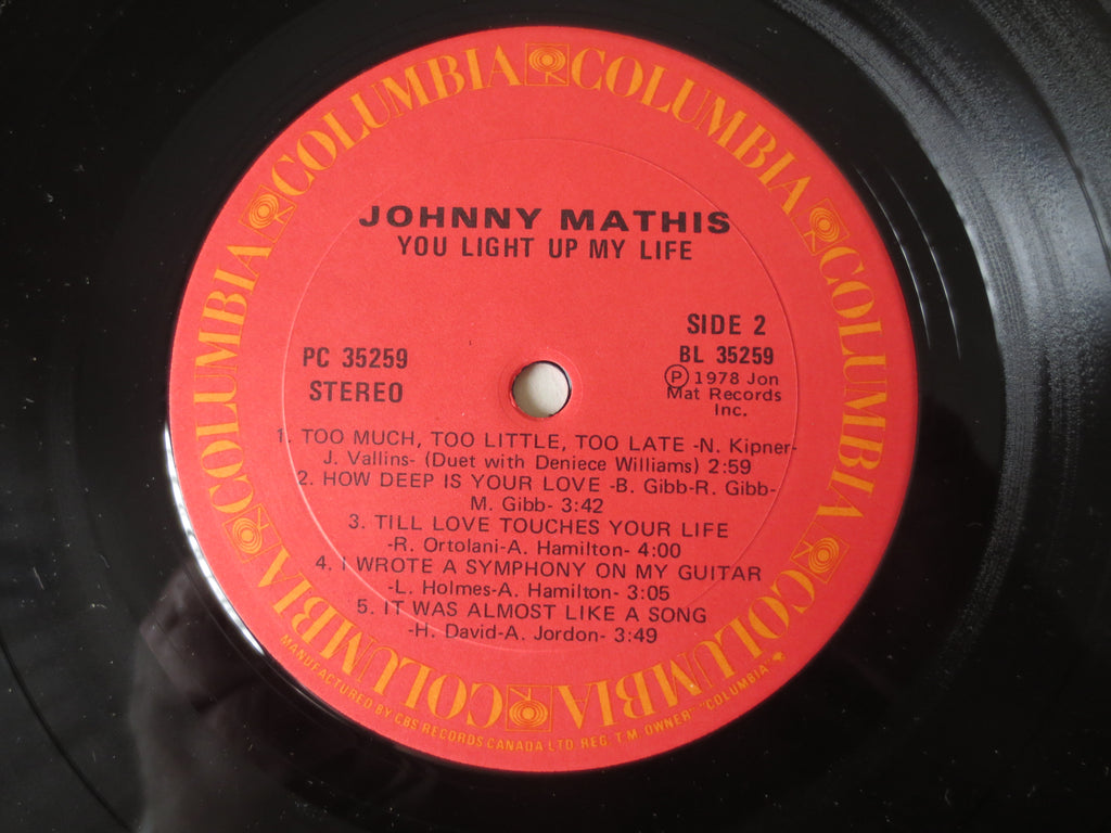 Johnny Mathis – You Light Up My Life (1978) Vinyl LP