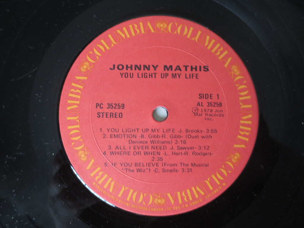 Johnny Mathis – You Light Up My Life (1978) Vinyl LP