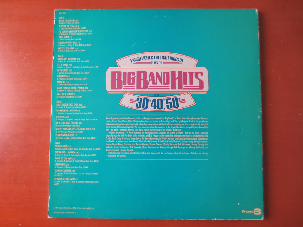 Enoch Light – Big Band Hits: 30's, 40's, 50's (1979) Vinyl 2xLP