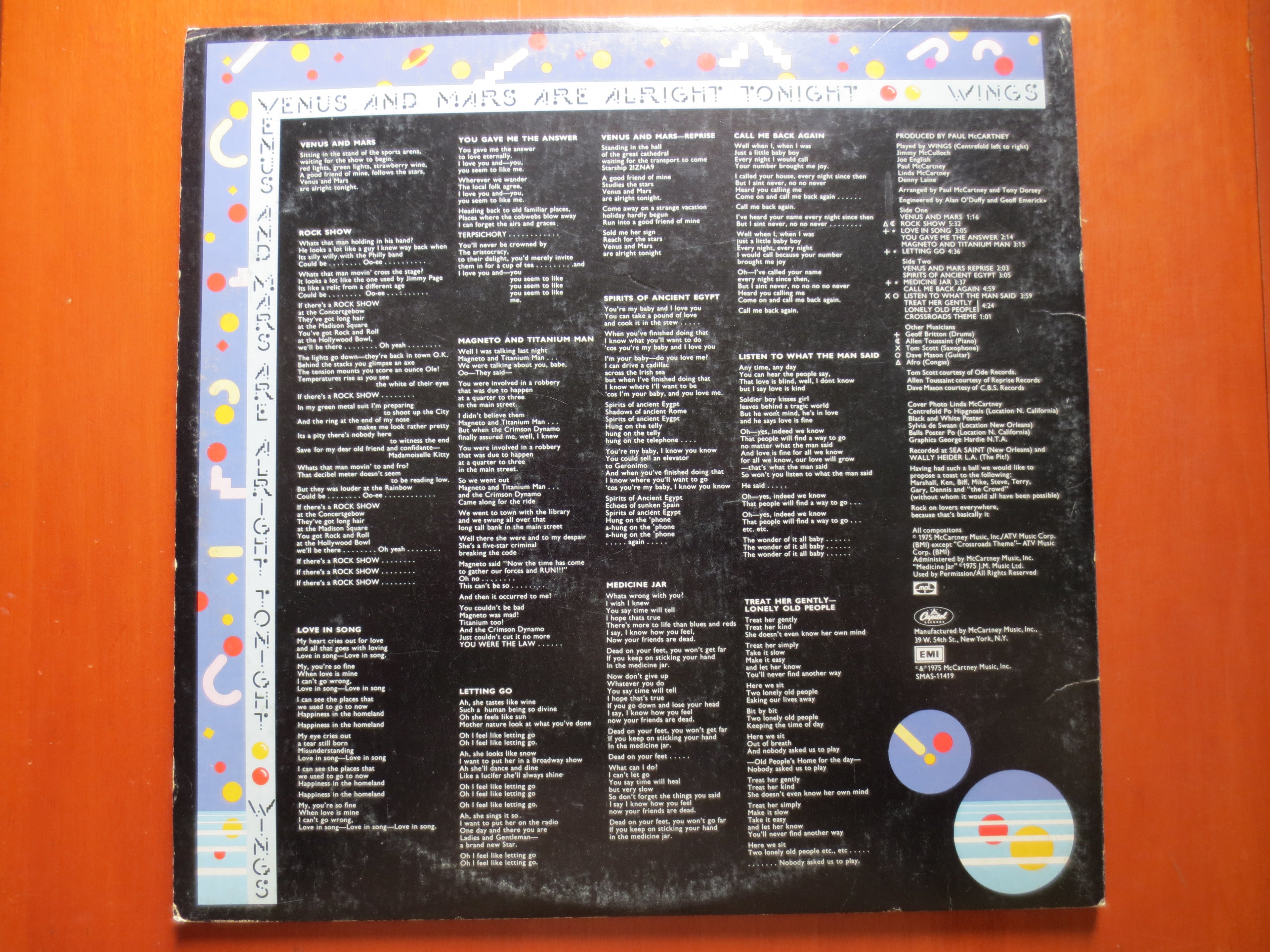 Paul McCartney & Wings – Venus and Mars (1975) Vinyl LP 002