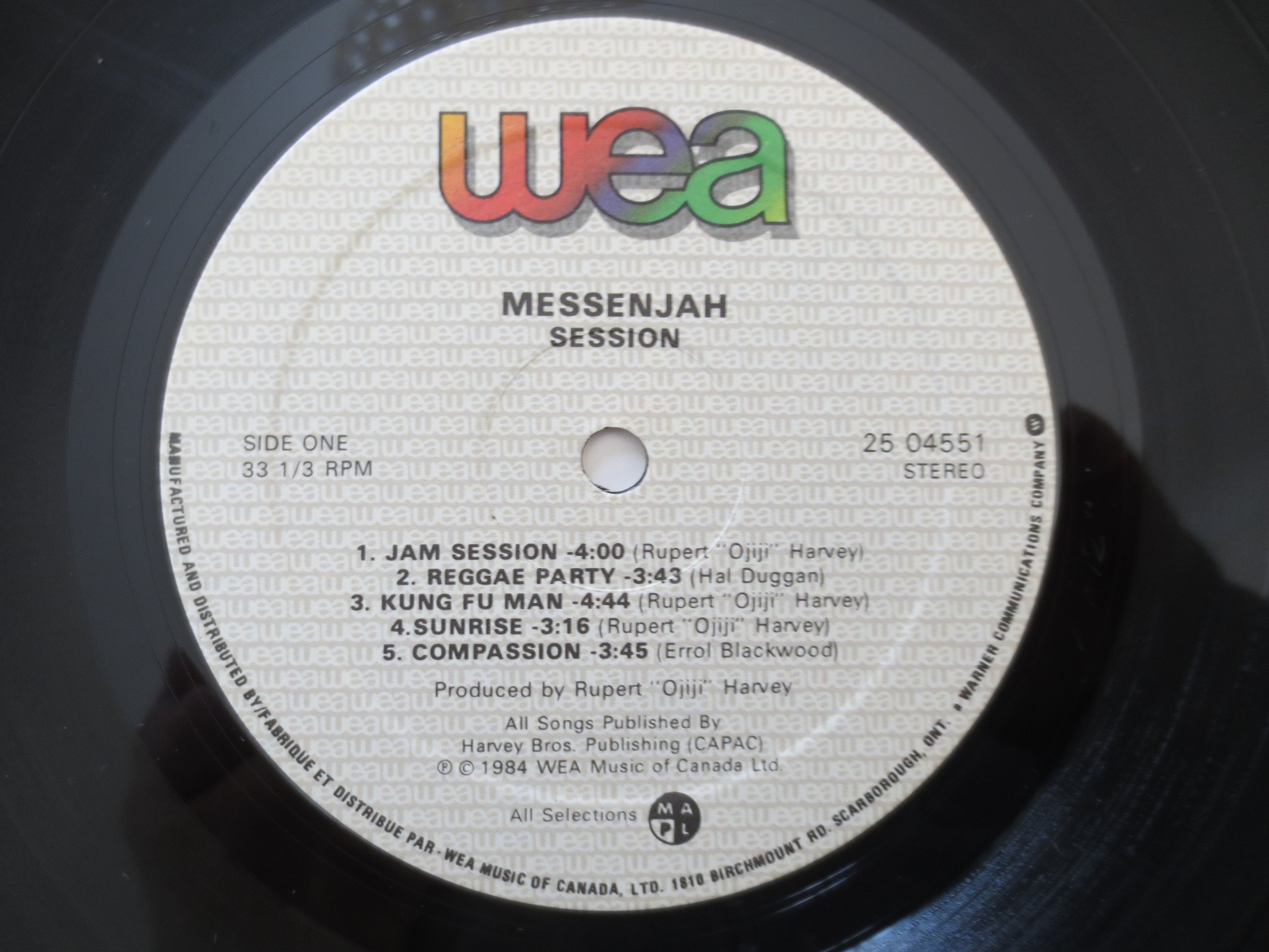 Messenjah – Session (1984) Vinyl LP