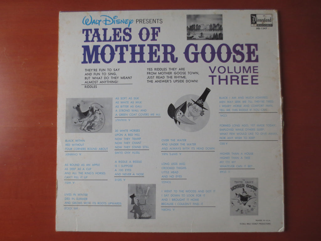 Tales of Mother Goose, Vol. 3 – Disneyland Records (1963) Vinyl LP