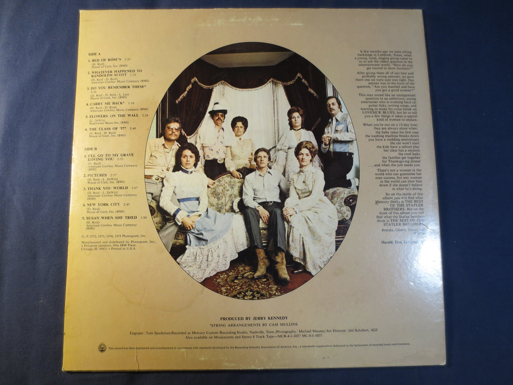 The Statler Brothers – The Best of the Statler Brothers (1975) Vinyl LP