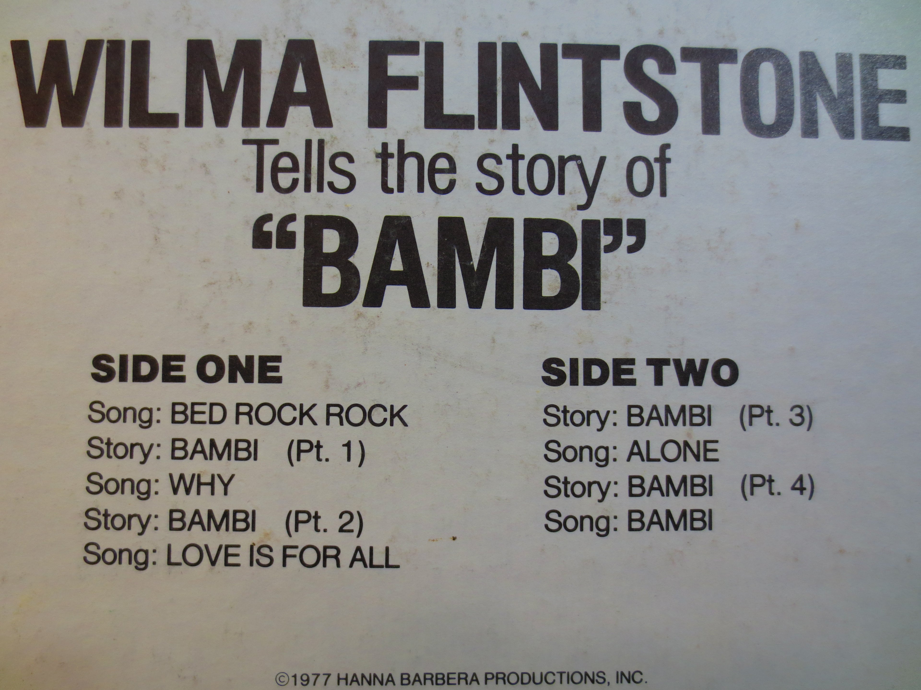 Bambi – Original Soundtrack (1977) Vinyl LP