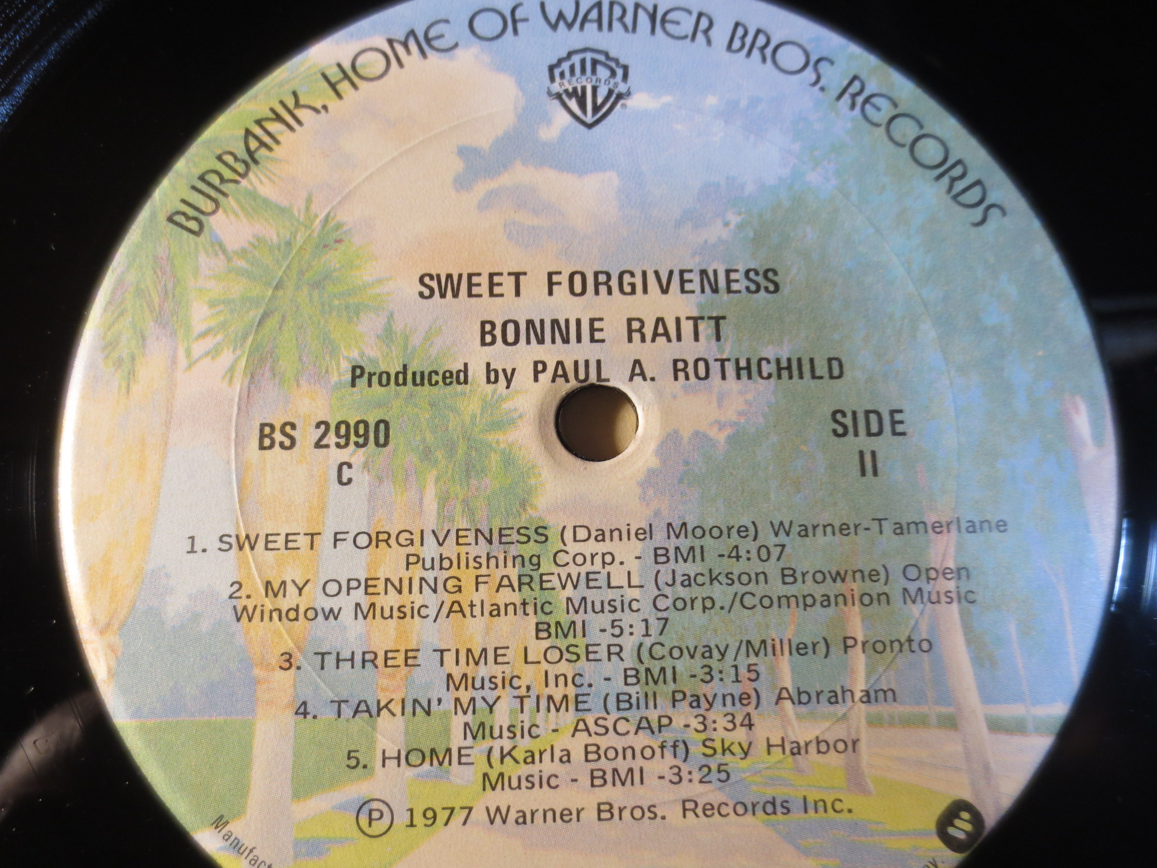 Bonnie Raitt – Sweet Forgiveness (1977) Vinyl LP