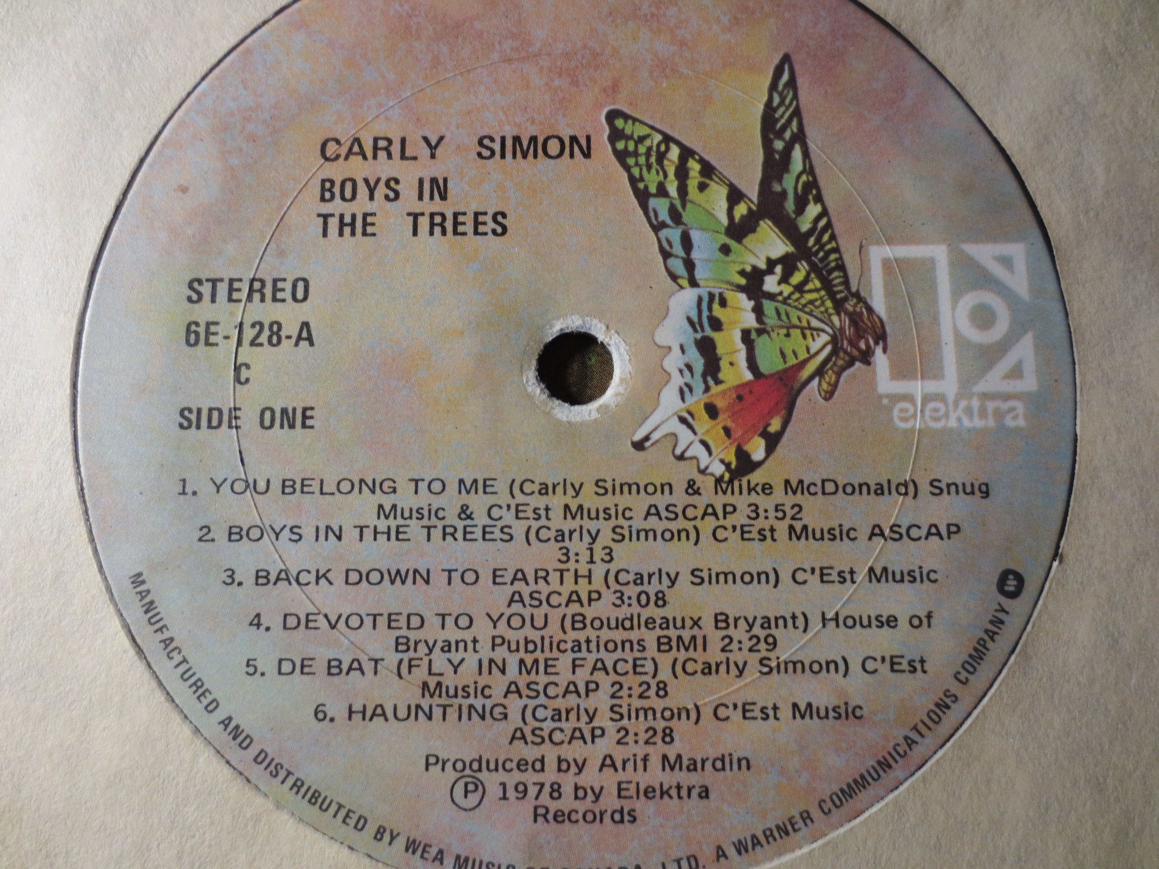 CARLY SIMON, Boys in the Trees, Vintage Album, 1978 Record, Vinyl Lp