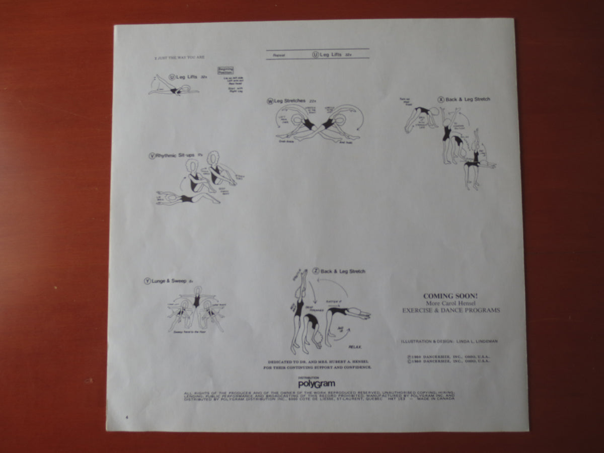 Carol Hensel – Exercise and Dance Program, Volume One (1980) Vinyl LP