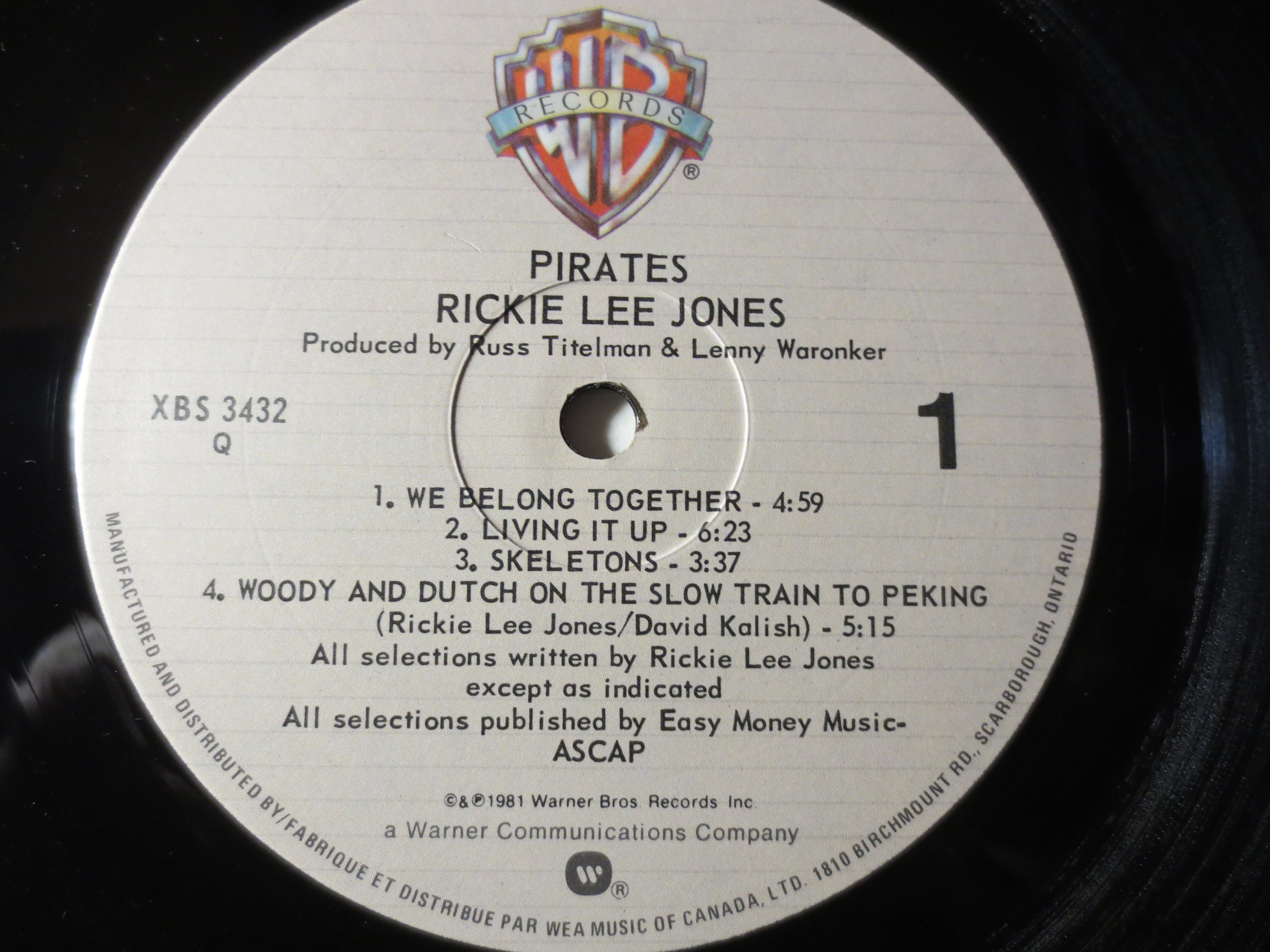 RICKIE LEE JONES, Pirates, Pop Record, Vintage Vinyl, Record Vinyl, Record, Vinyl Record, Vinyl Album, Vinyl, 1981 Records