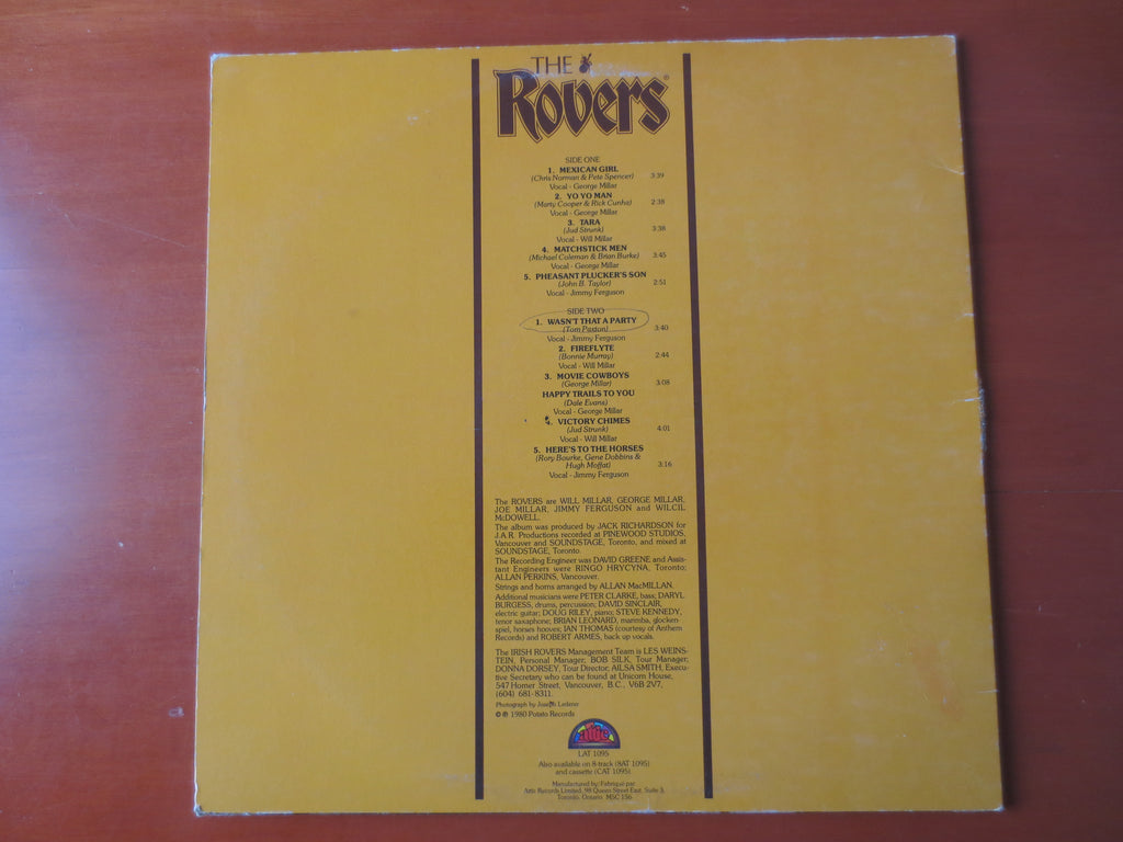 The Irish Rovers – The Rovers (1980) Vinyl LP