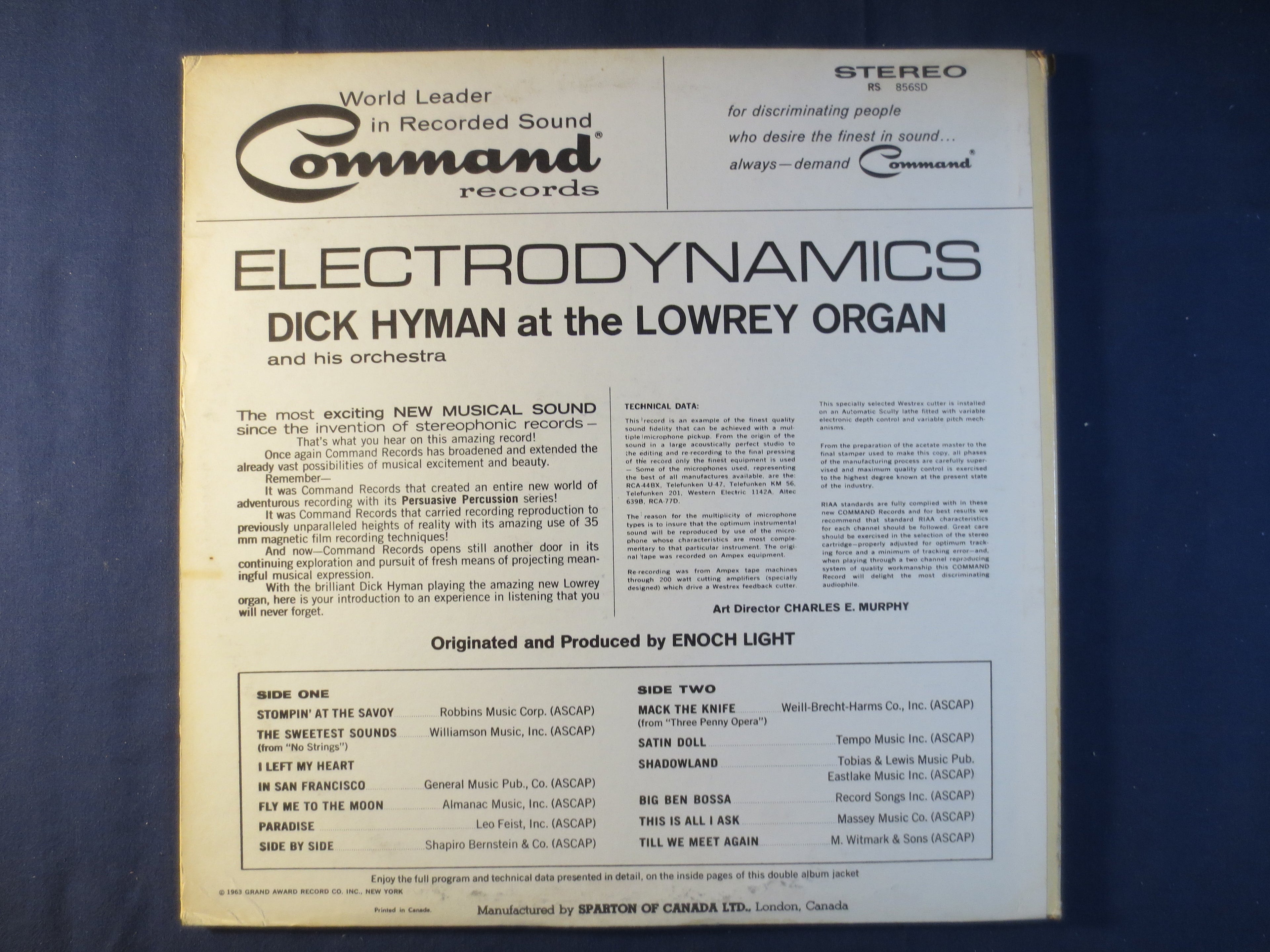 Dick Hyman – Electrodynamics (1963) Vinyl LP