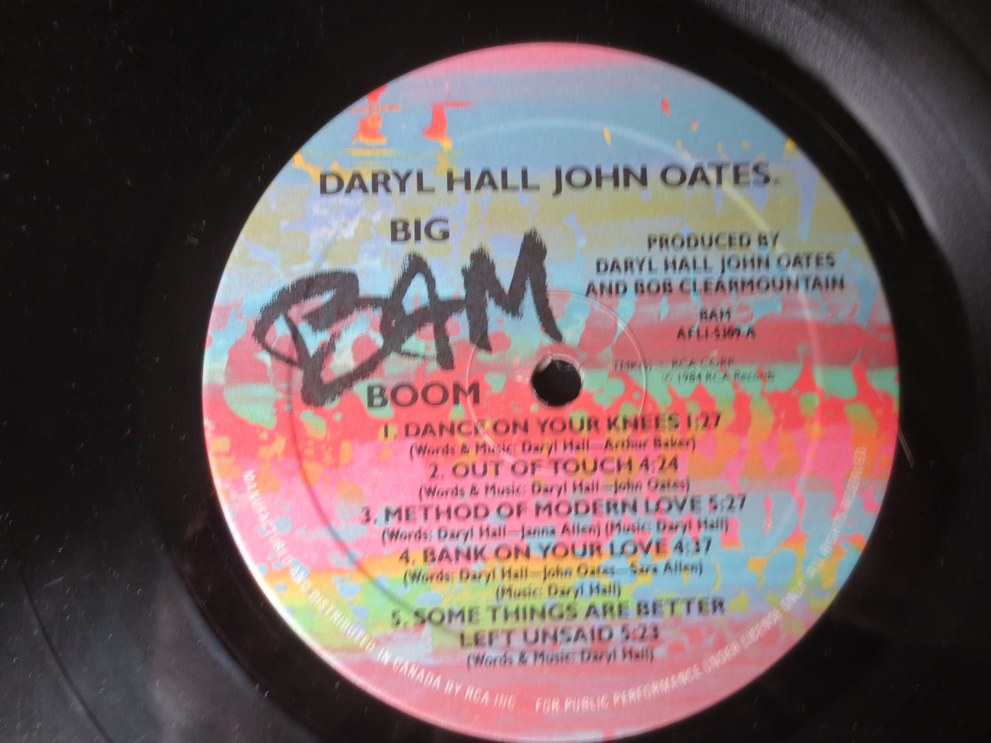 HALL & OATES, BIG Bam Boom, lps, Vintage Vinyl, Record Vinyl, Records, Vinyl Record, Vinyl Albums, Rock Vinyl, 1984 Records