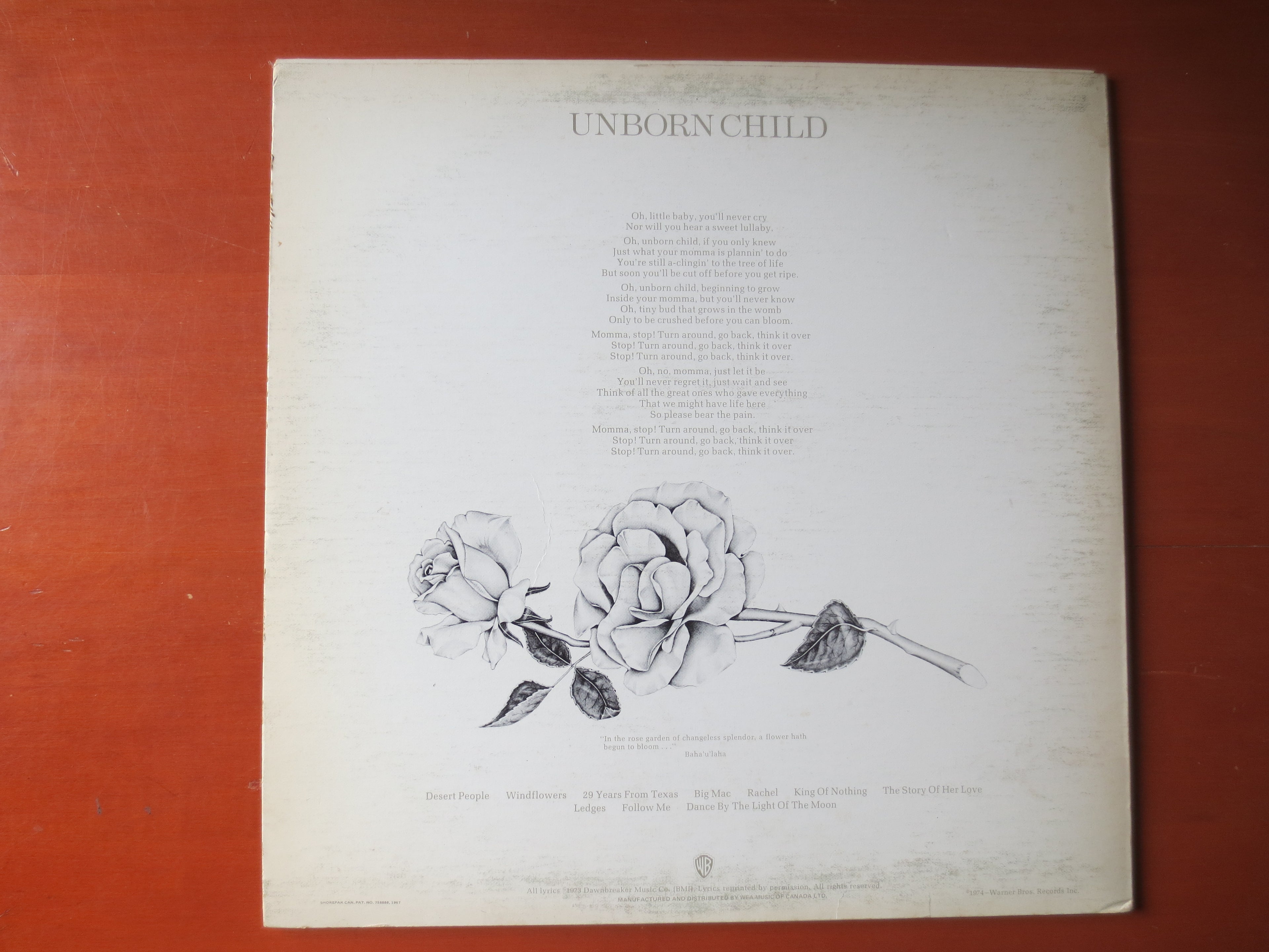 Seals & Crofts – Unborn Child, 1974 Vinyl LP
