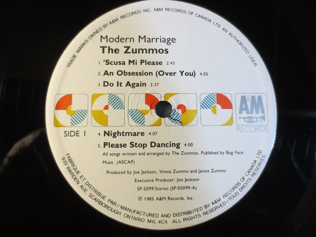 The Zummos – Modern Marriage (1985) Vinyl LP