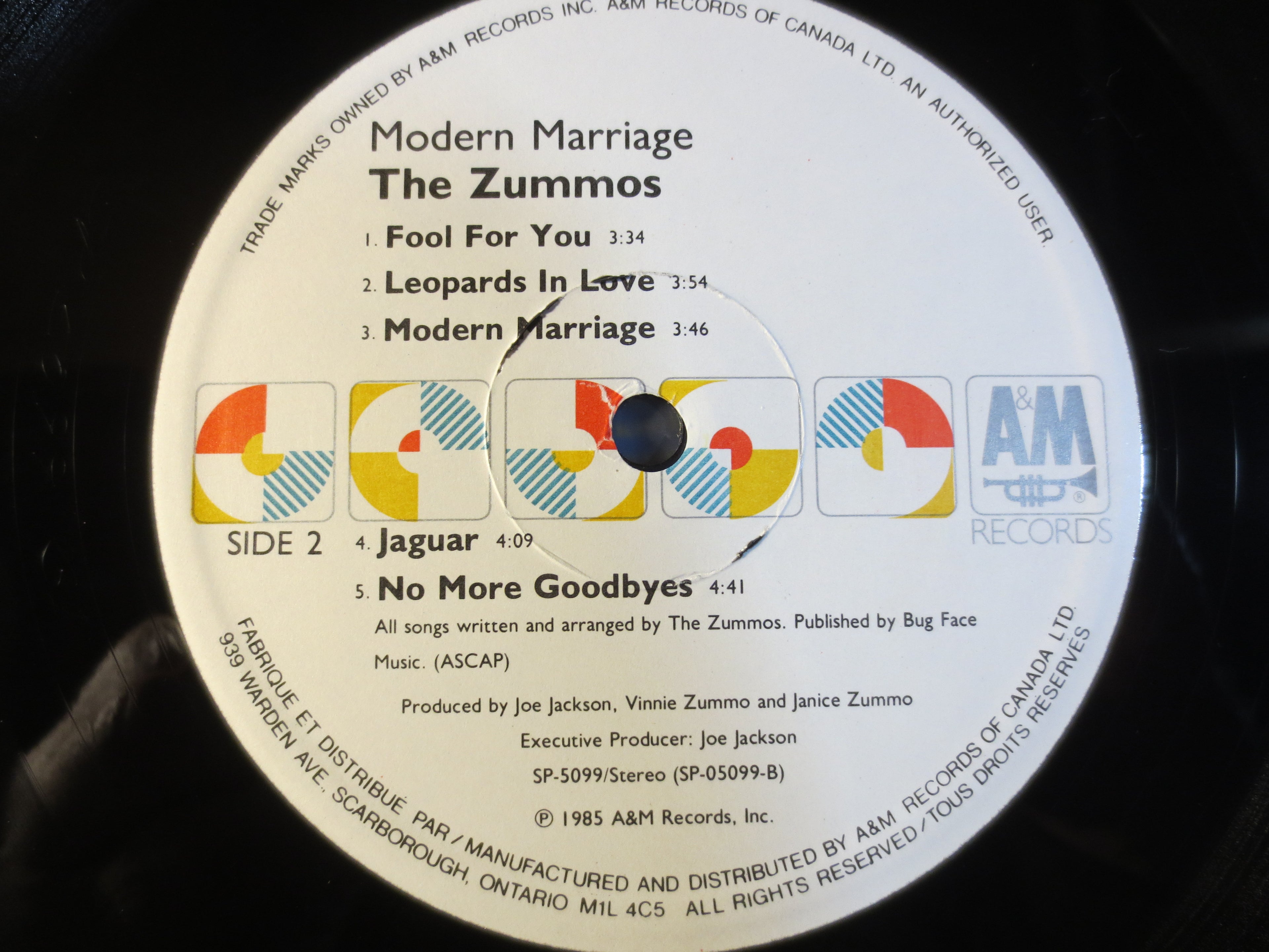 The Zummos – Modern Marriage (1985) Vinyl LP
