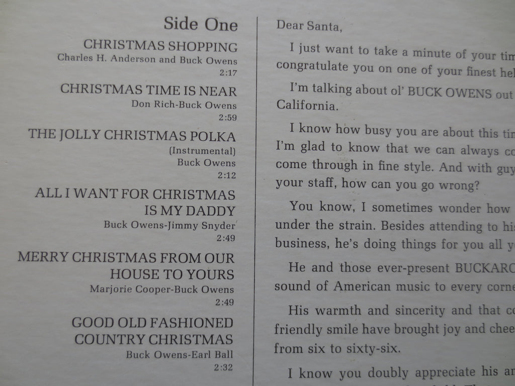 Buck Owens – Christmas Shopping (1973) Vinyl LP