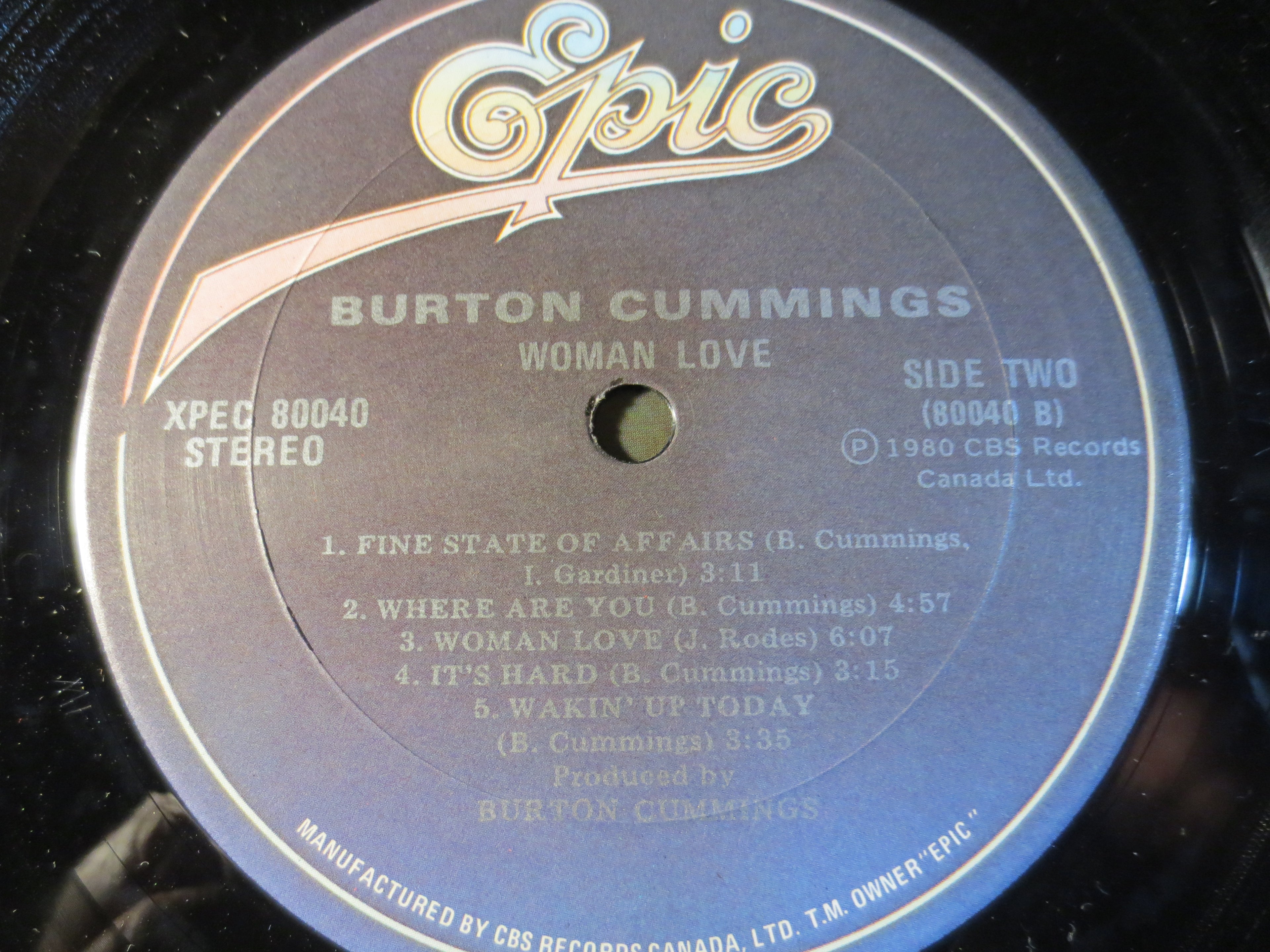 Burton Cummings – Woman Love (1980) Vinyl LP