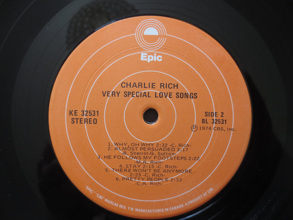 Charlie Rich – Love Songs (1974) Vinyl LP