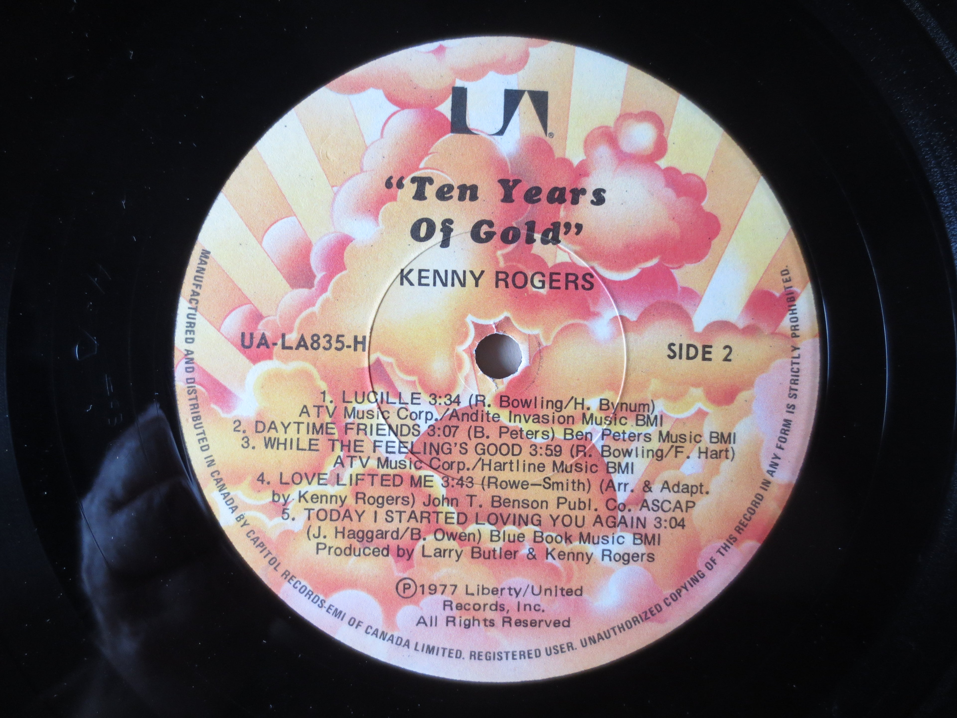 Kenny Rogers – 10 Years of Gold (1977) Vinyl LP