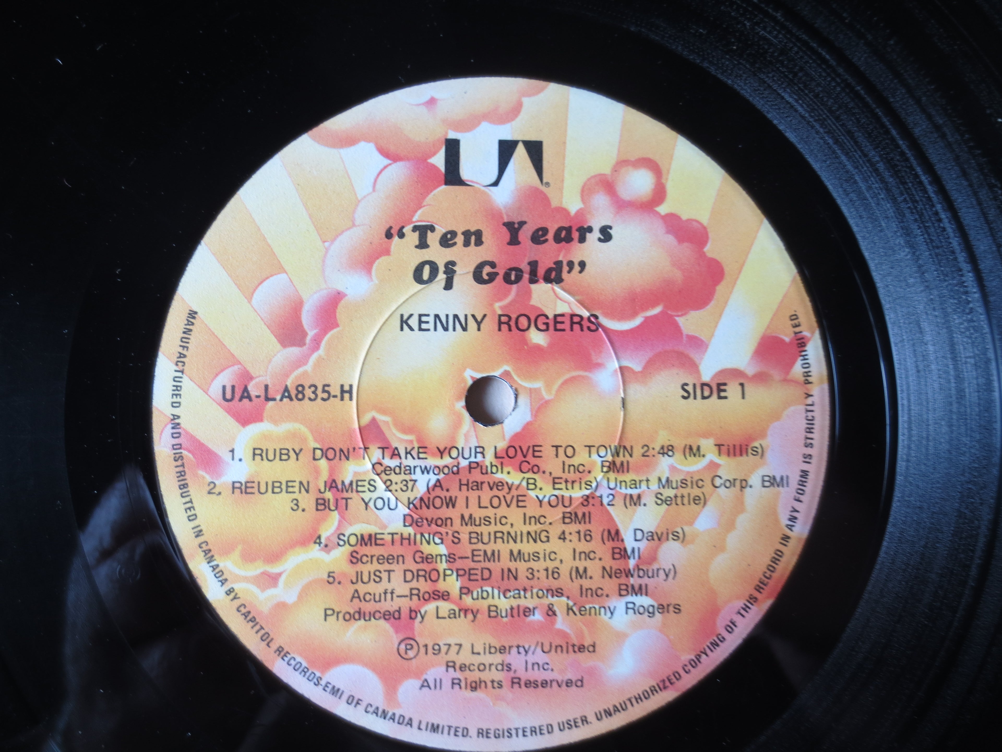 Kenny Rogers – 10 Years of Gold (1977) Vinyl LP