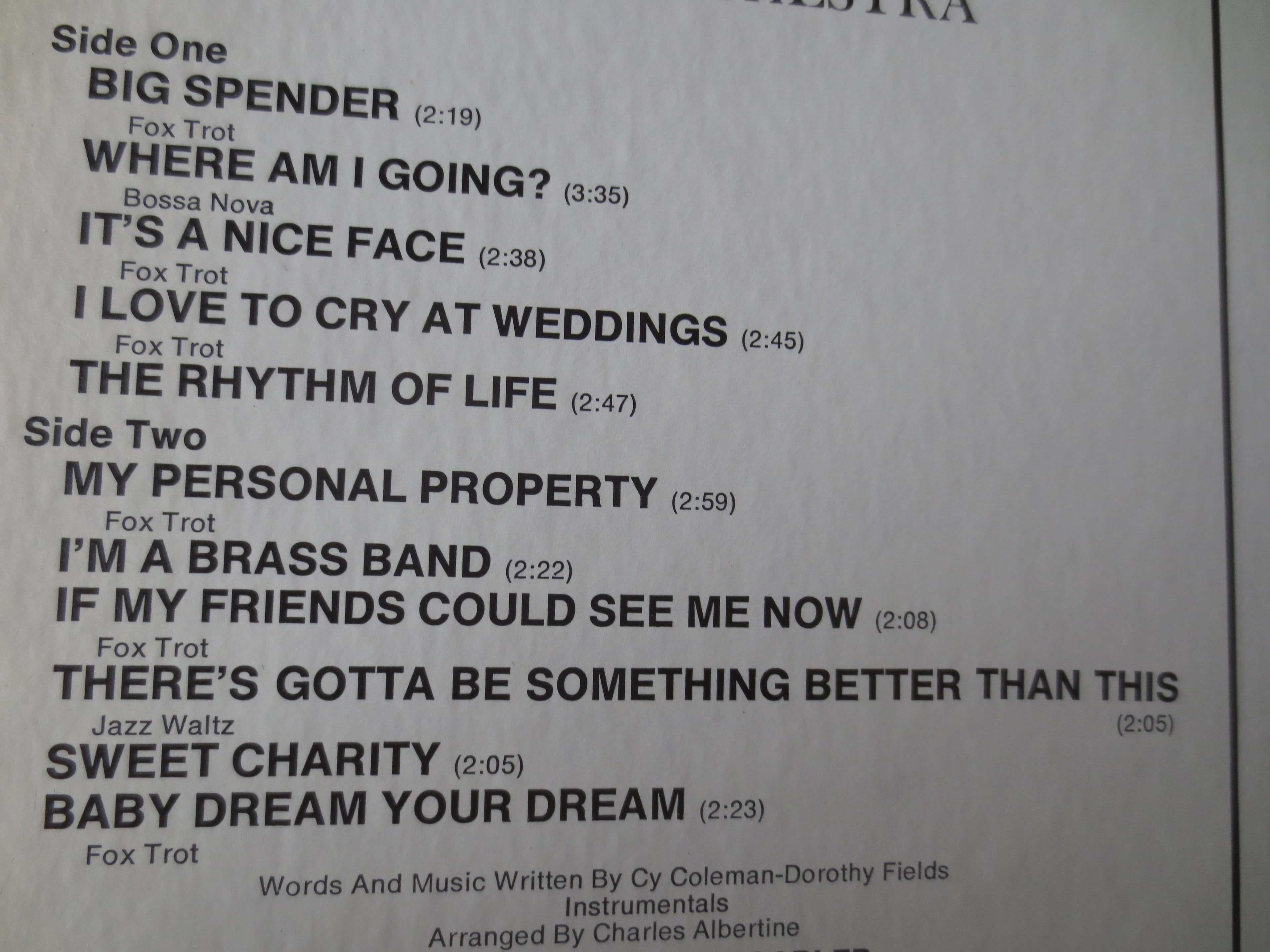 Sammy Kaye – Sweet Charity (1968) Vinyl LP