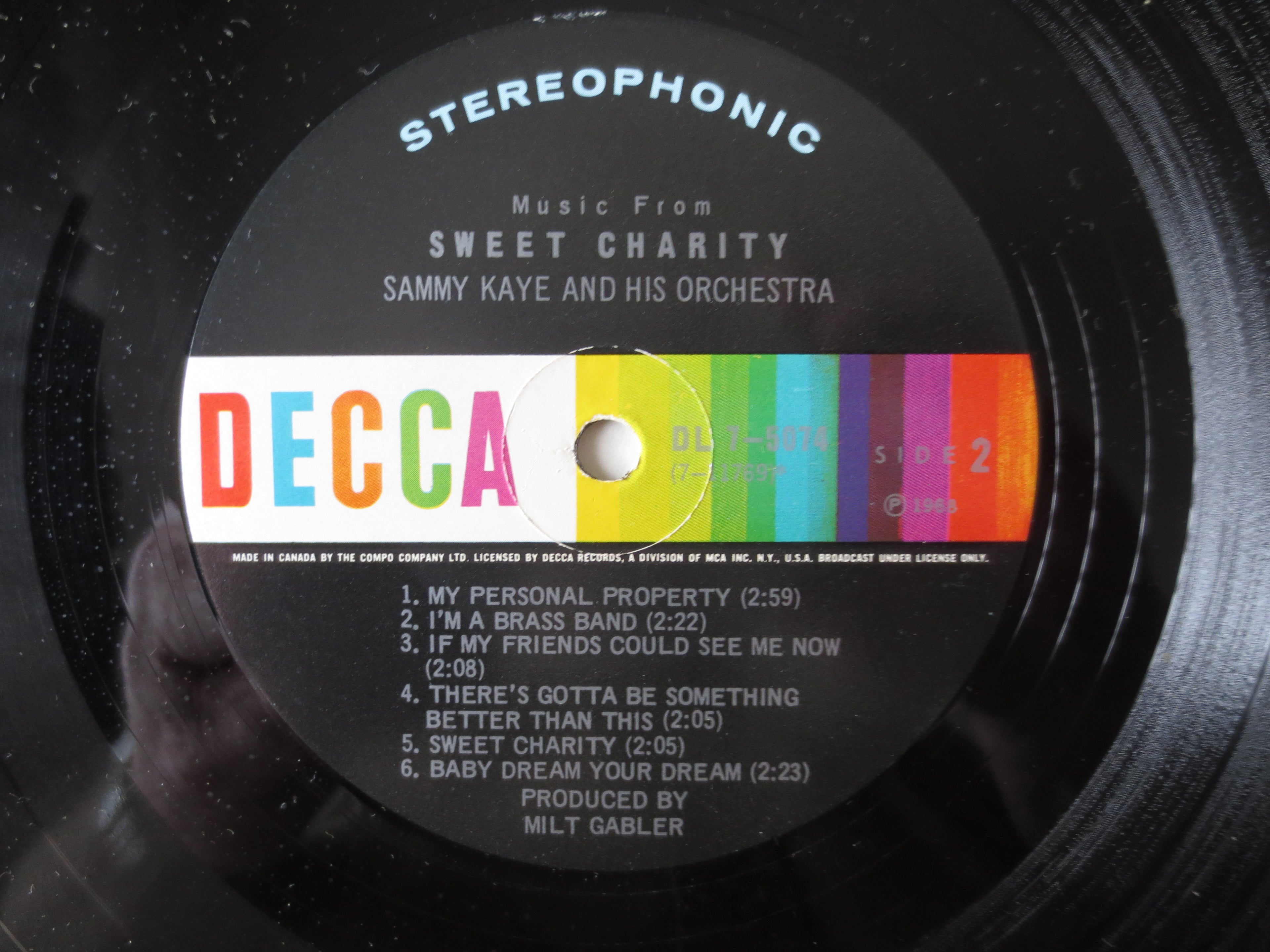 Sammy Kaye – Sweet Charity (1968) Vinyl LP